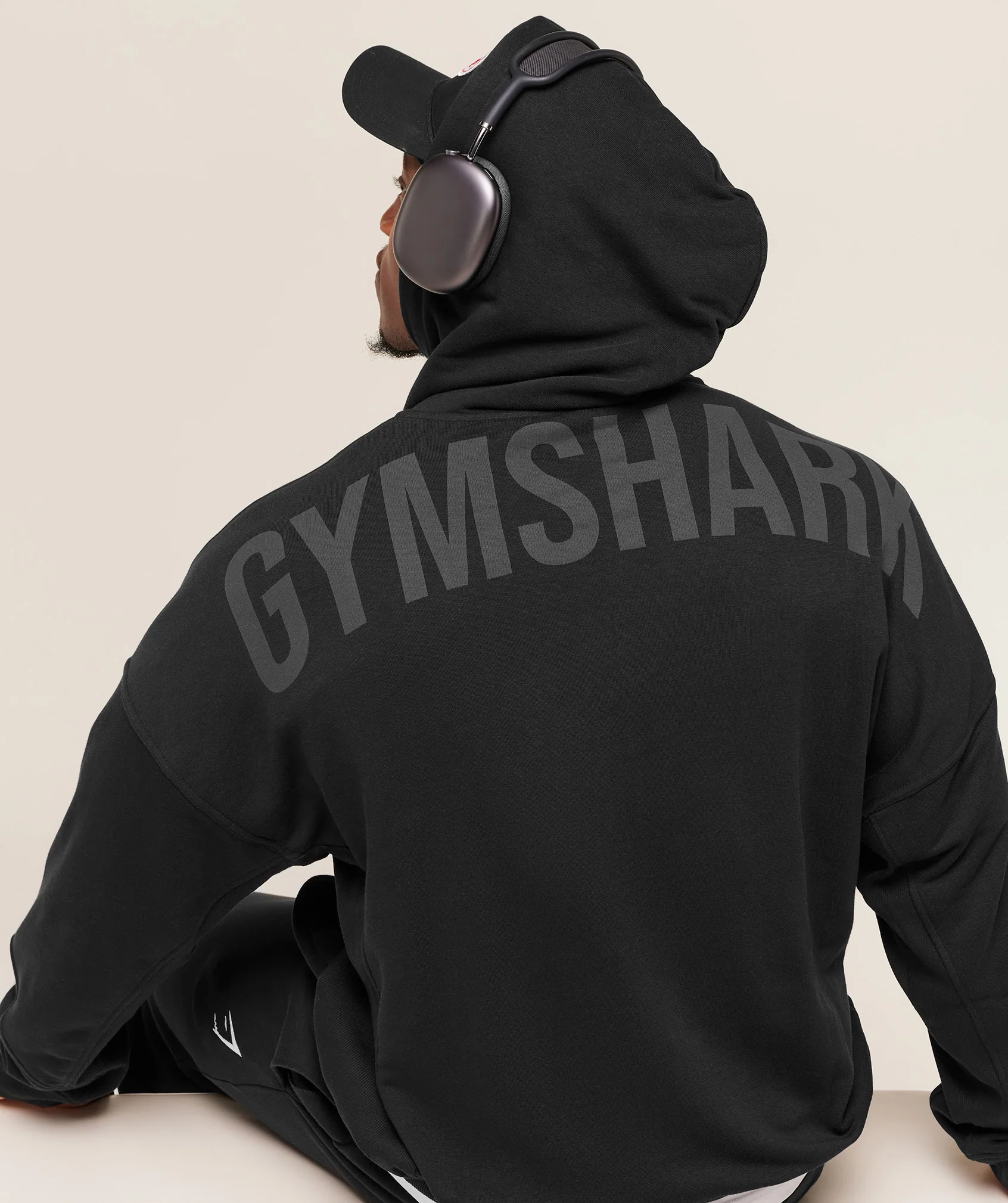 Gymshark Power Zip Up Hoodie - Black/Asphalt Grey - Image 5