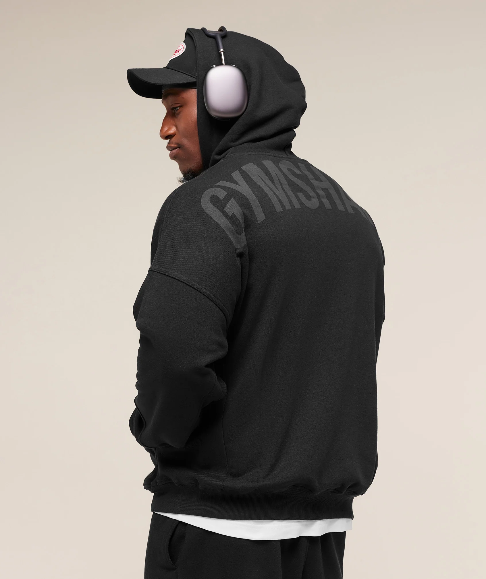 Gymshark Power Zip Up Hoodie - Black/Asphalt Grey - Image 6