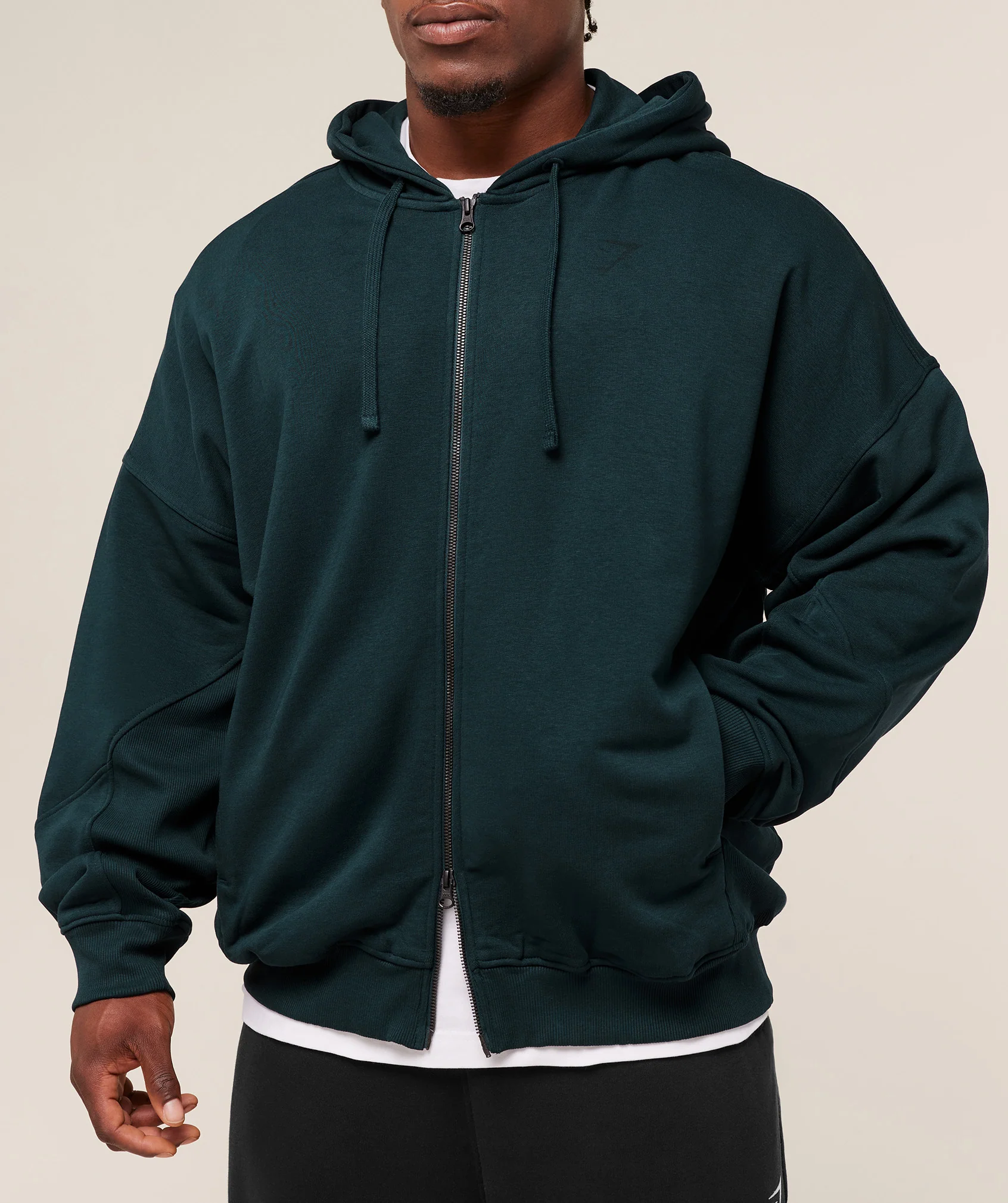 Gymshark Power Zip Up Hoodie - Deep Petrol Blue - Image 5