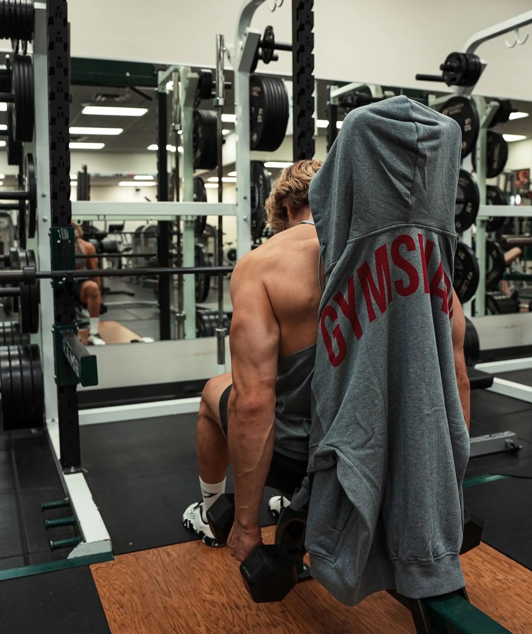 Gymshark Power Zip Up Hoodie - Charcoal Core Marl - Image 3