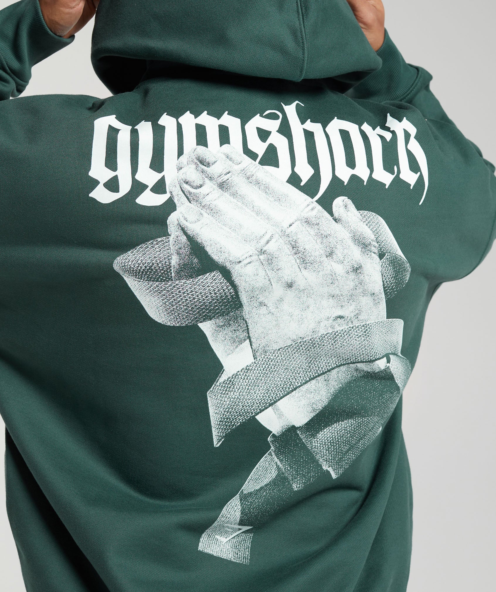 Gymshark Prayer Hands Hoodie - Fog Green - Image 5