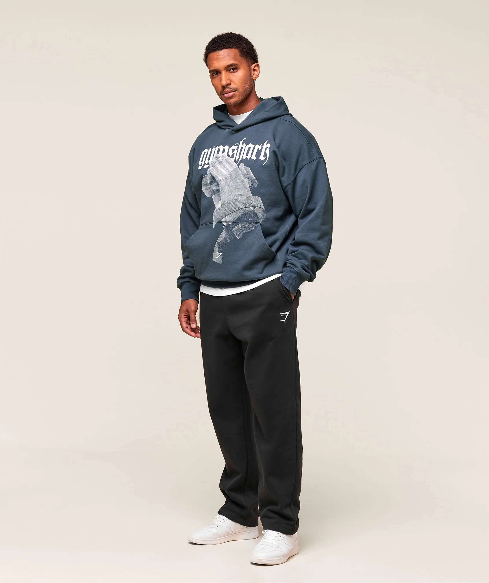 Gymshark Prayer Hands Hoodie - Titanium Blue - Image 3