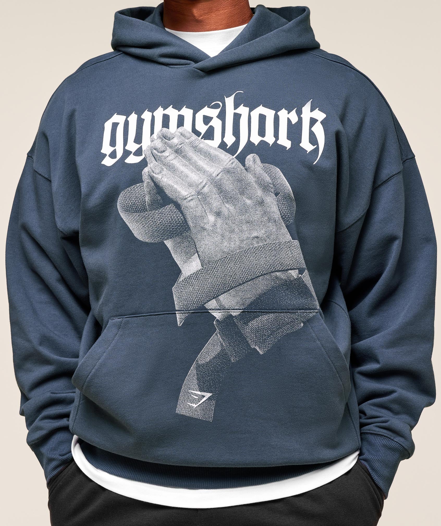 Gymshark Prayer Hands Hoodie - Titanium Blue - Image 5