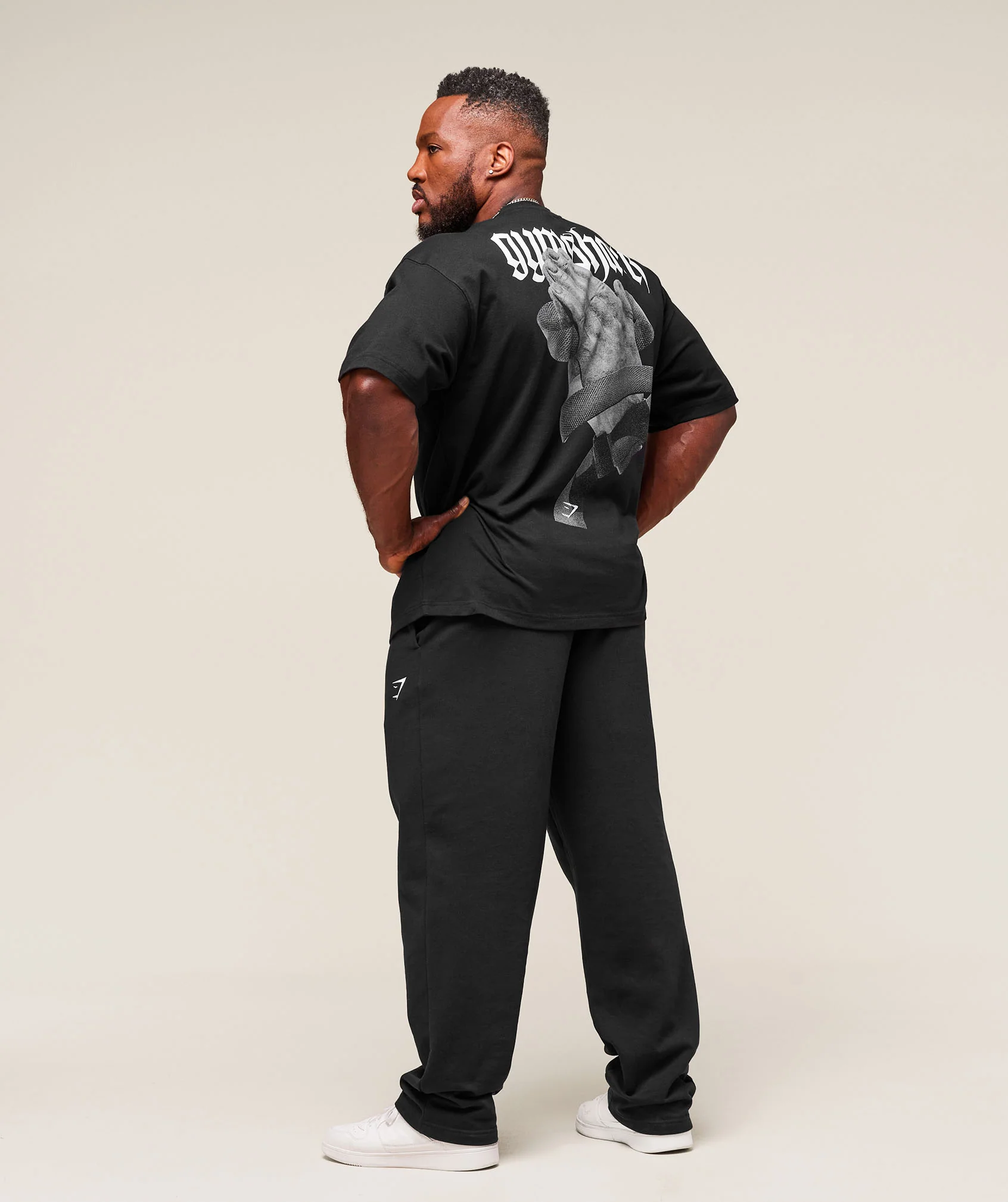 Gymshark Prayer Hands T-Shirt - Black - Image 4