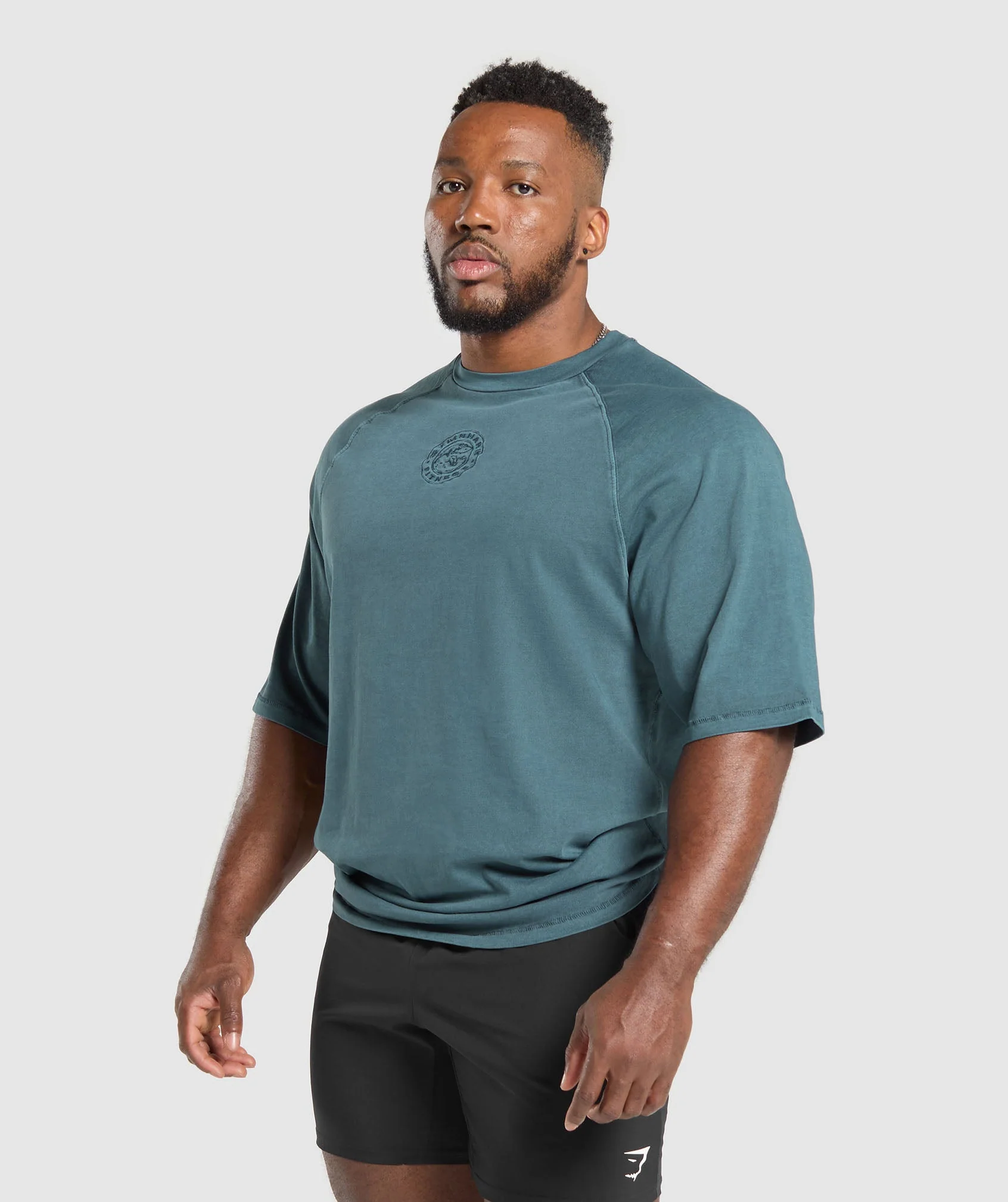 Gymshark Premium Legacy T-Shirt - Cargo Blue - Image 3