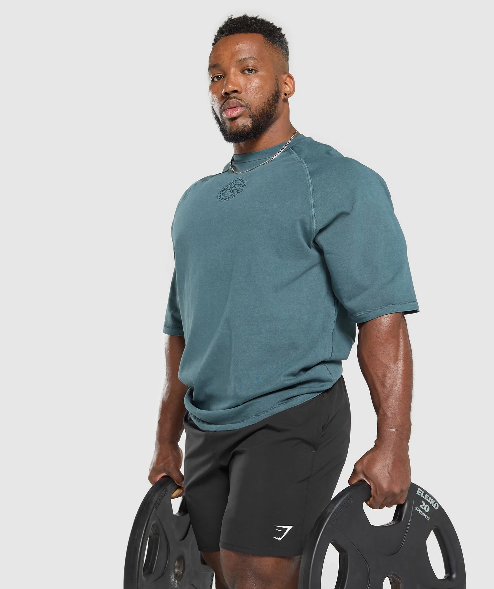 Gymshark Premium Legacy T-Shirt - Cargo Blue - Image 4