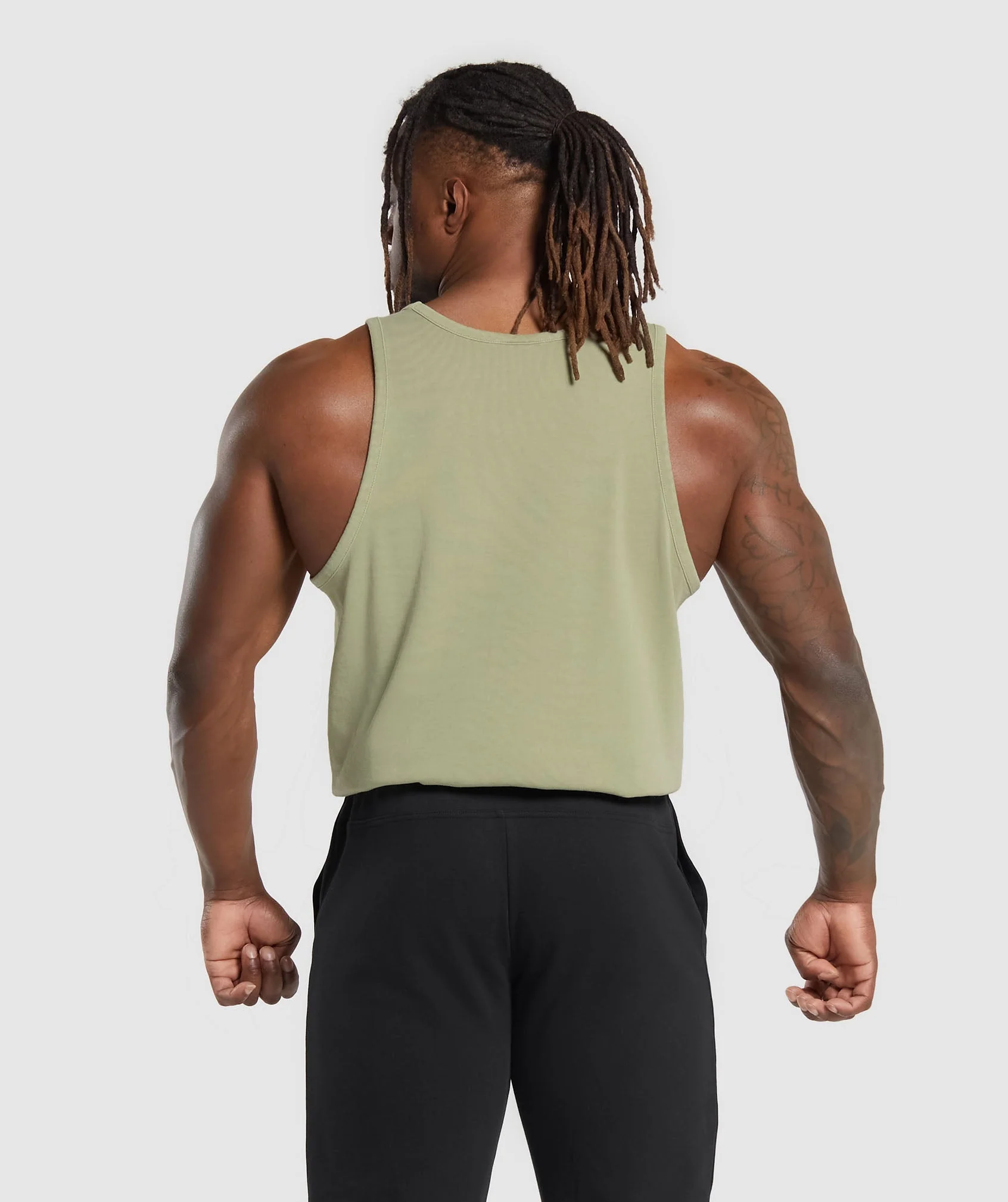 Gymshark Premium Legacy Tank - Natural Sage Green - Image 2