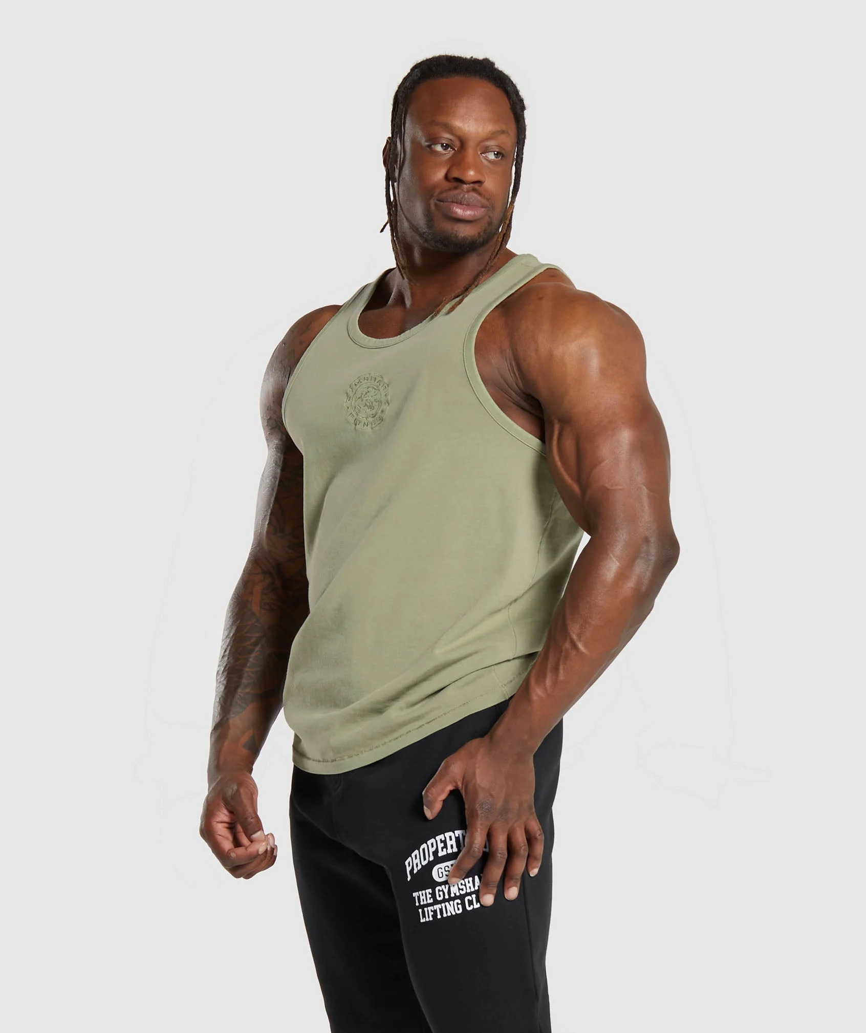 Gymshark Premium Legacy Tank - Natural Sage Green - Image 3