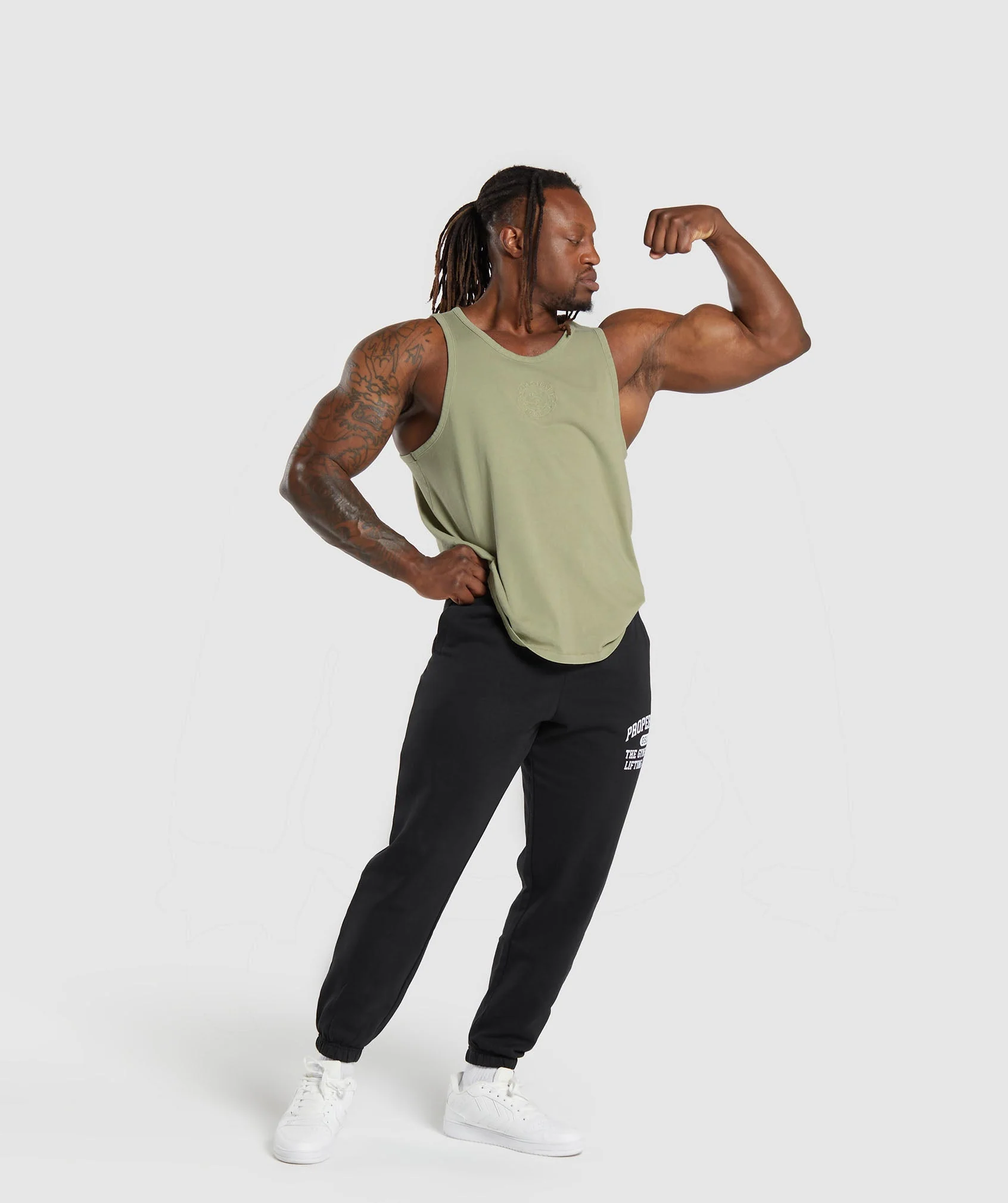 Gymshark Premium Legacy Tank - Natural Sage Green - Image 4