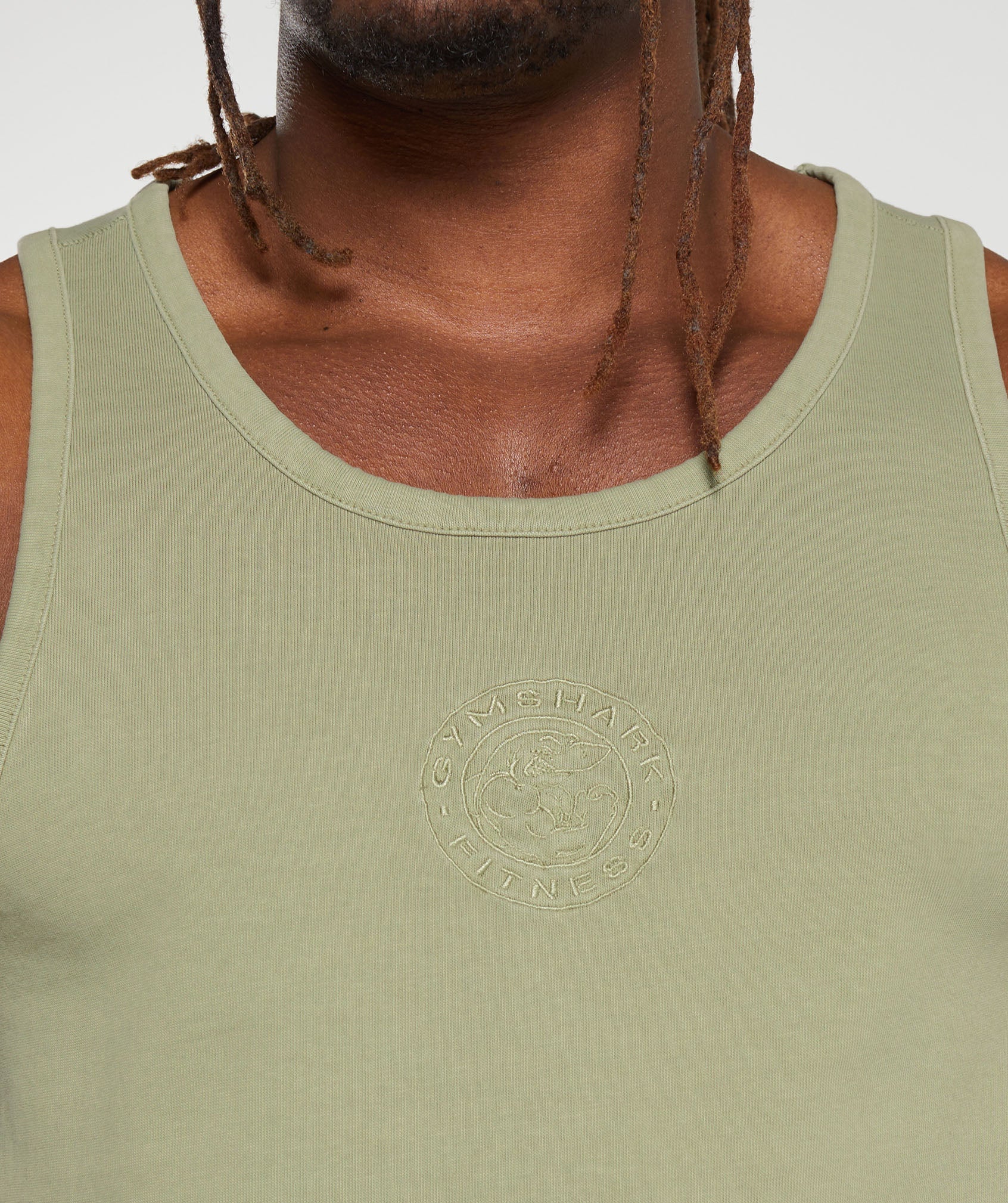 Gymshark Premium Legacy Tank - Natural Sage Green - Image 5