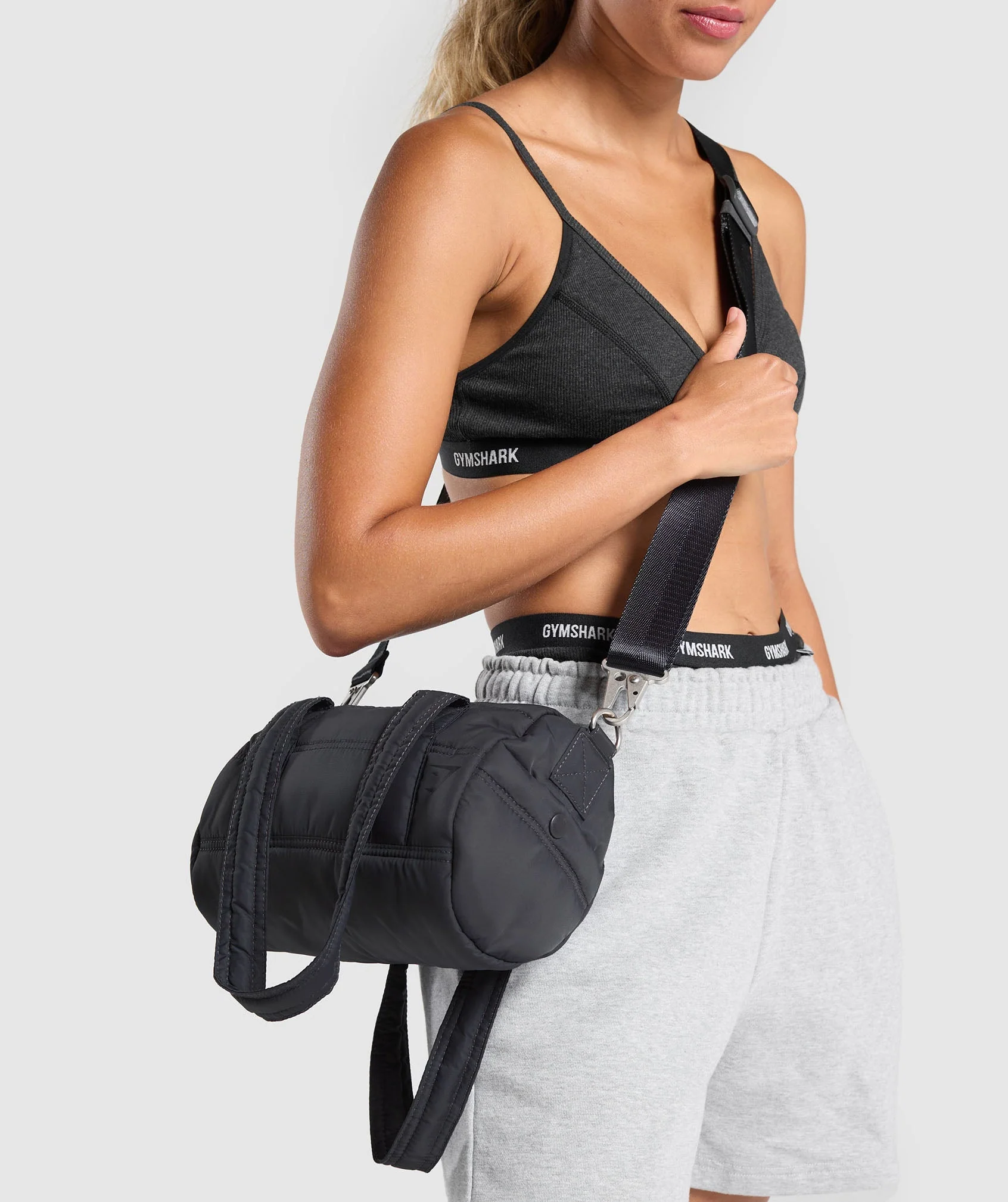 Gymshark Premium Lifestyle Mini Barrel Bag - Onyx Grey - Image 5