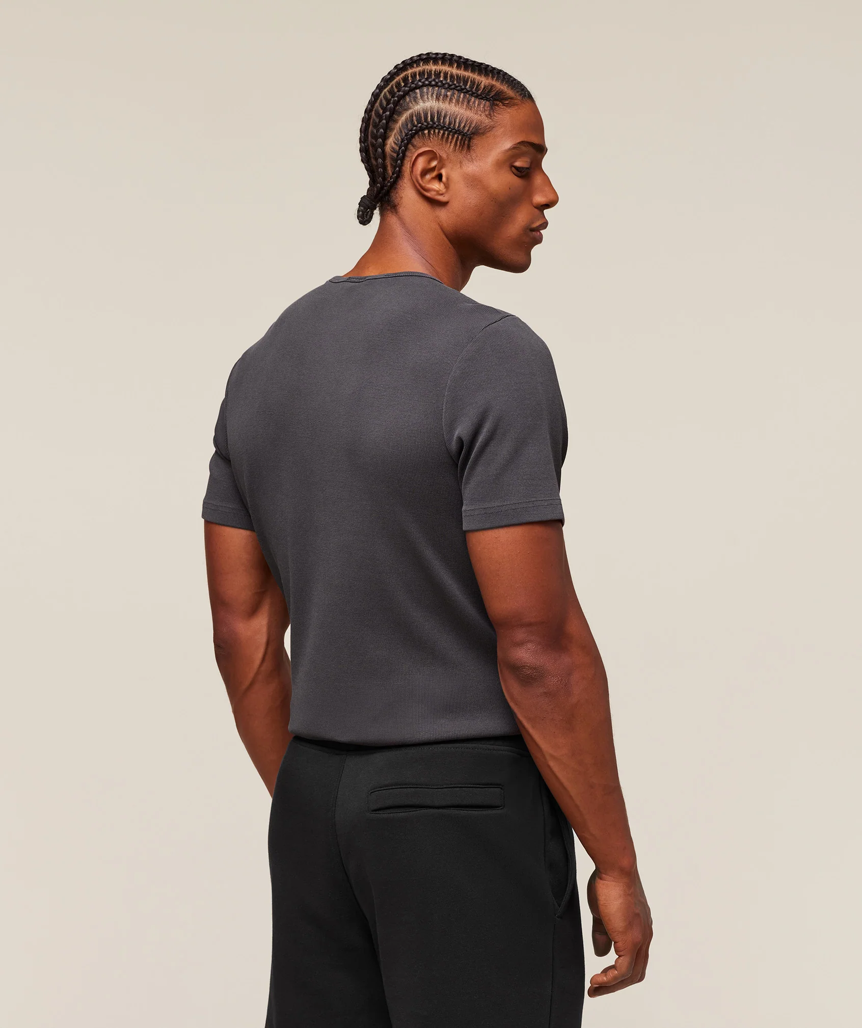 Gymshark Premium Washed Ribbed T-Shirt - Grey - Image 2