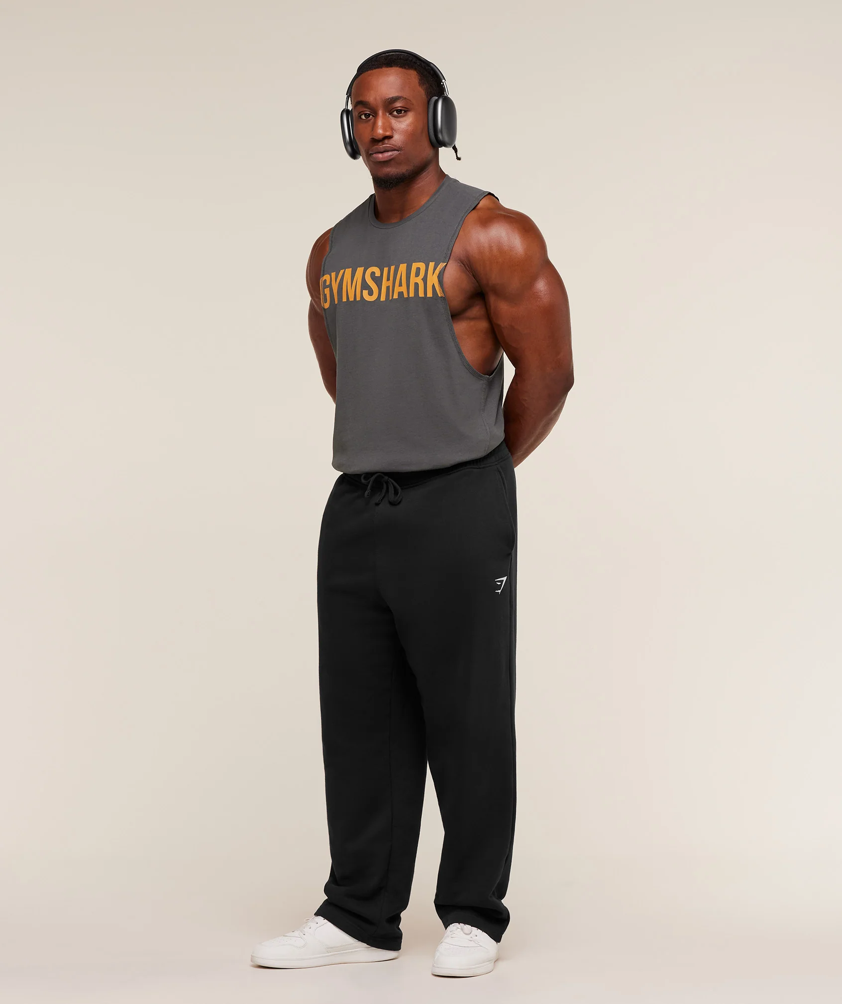Gymshark Prime Drop Arm Tank - Grey/Antique Gold - Image 4