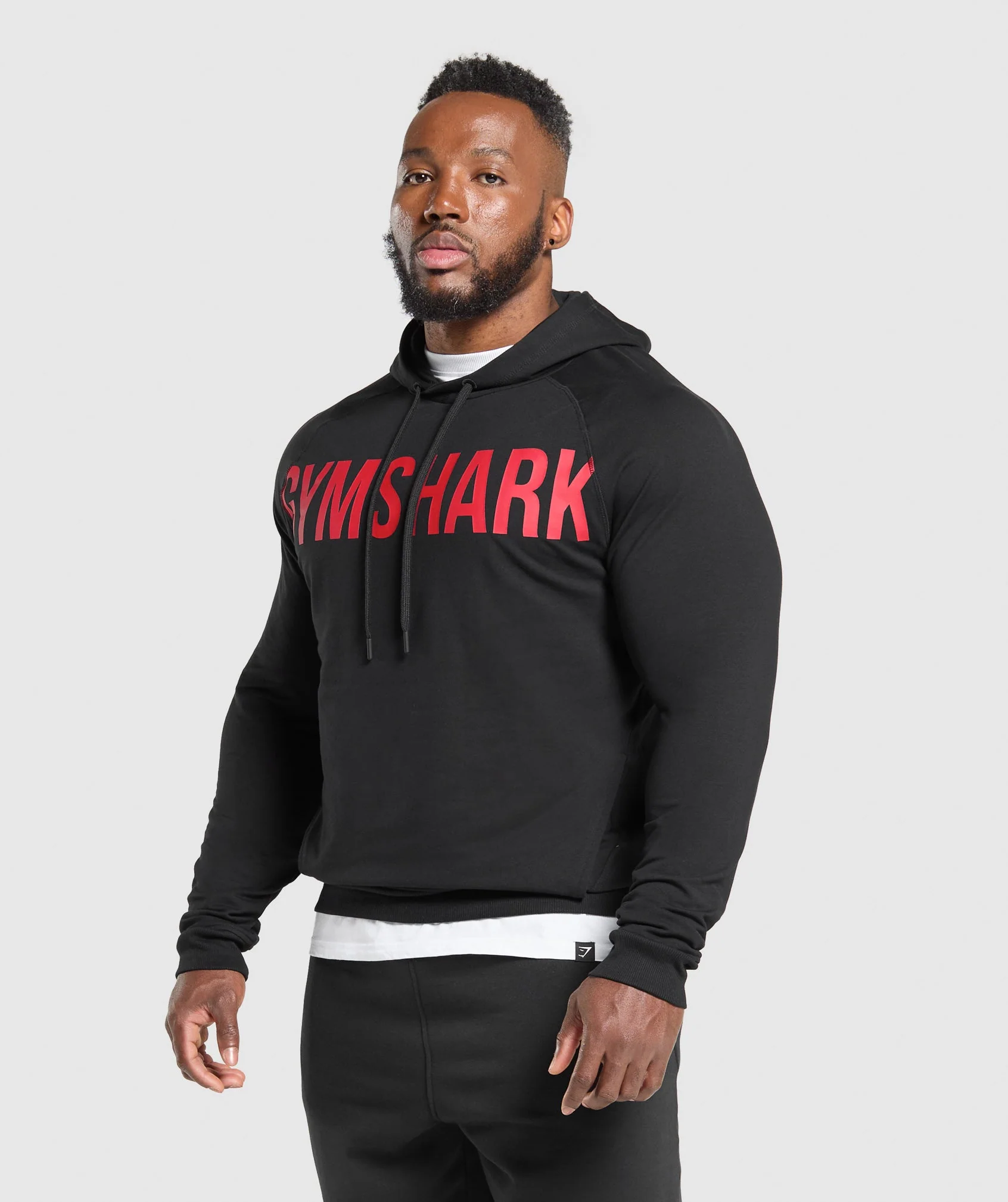 Gymshark Prime Hoodie - Black/Vivid Red - Image 3