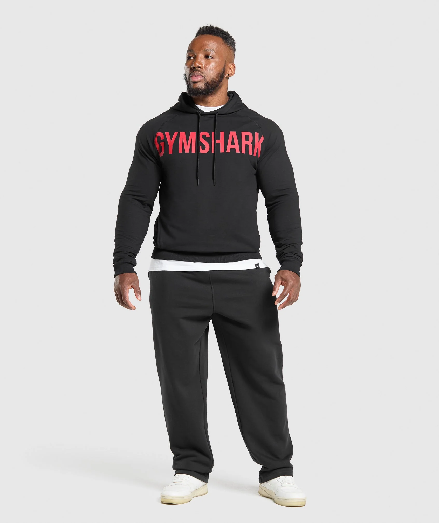 Gymshark Prime Hoodie - Black/Vivid Red - Image 4
