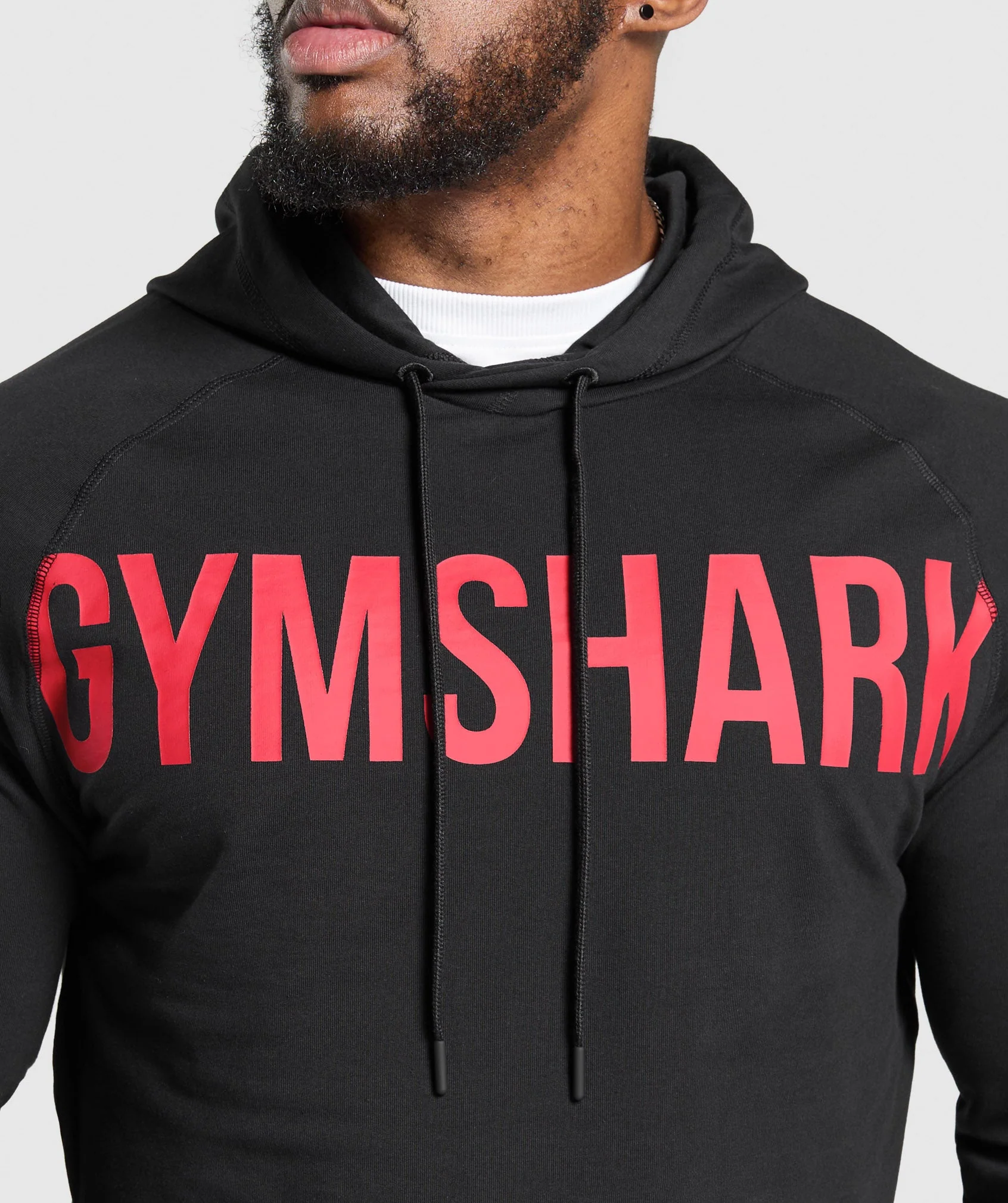 Gymshark Prime Hoodie - Black/Vivid Red - Image 5