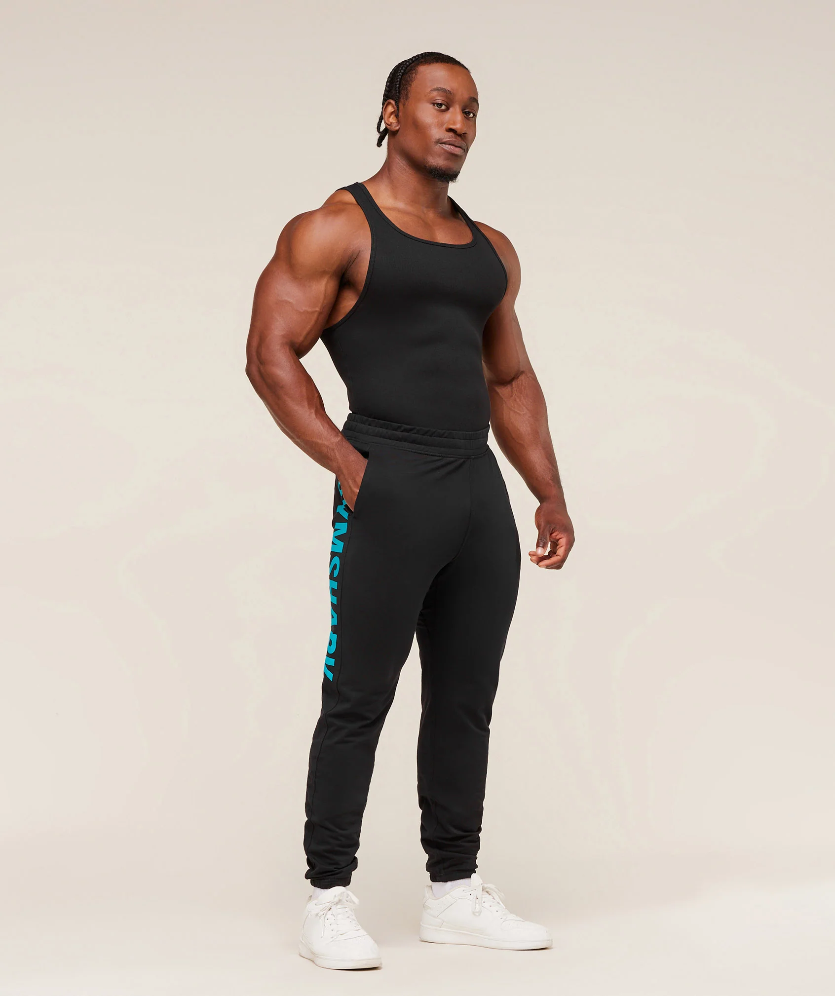 Gymshark Prime Joggers - Black/Brand Blue - Image 7