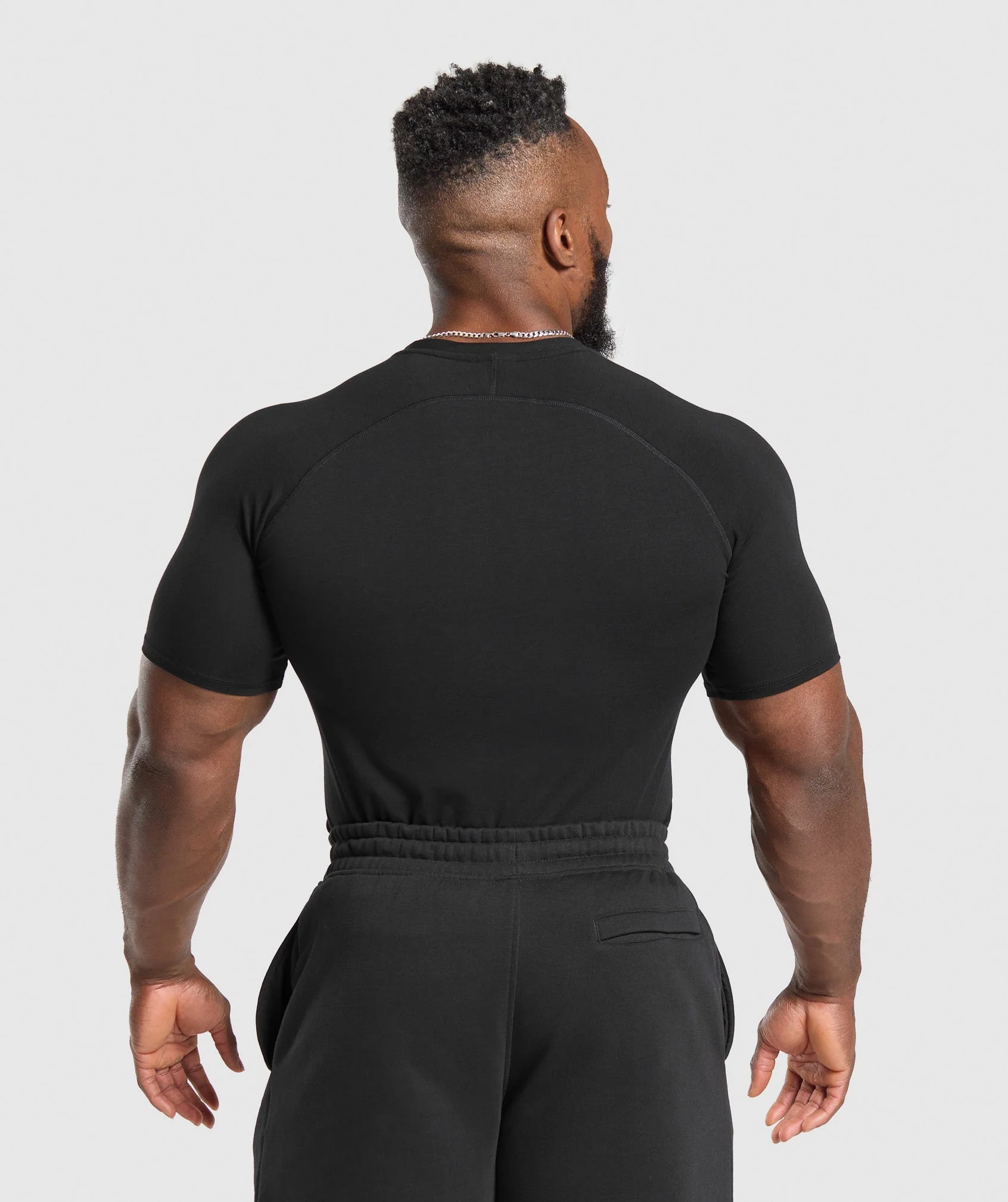 Gymshark Prime T-Shirt - Black/Vivid Red - Image 2