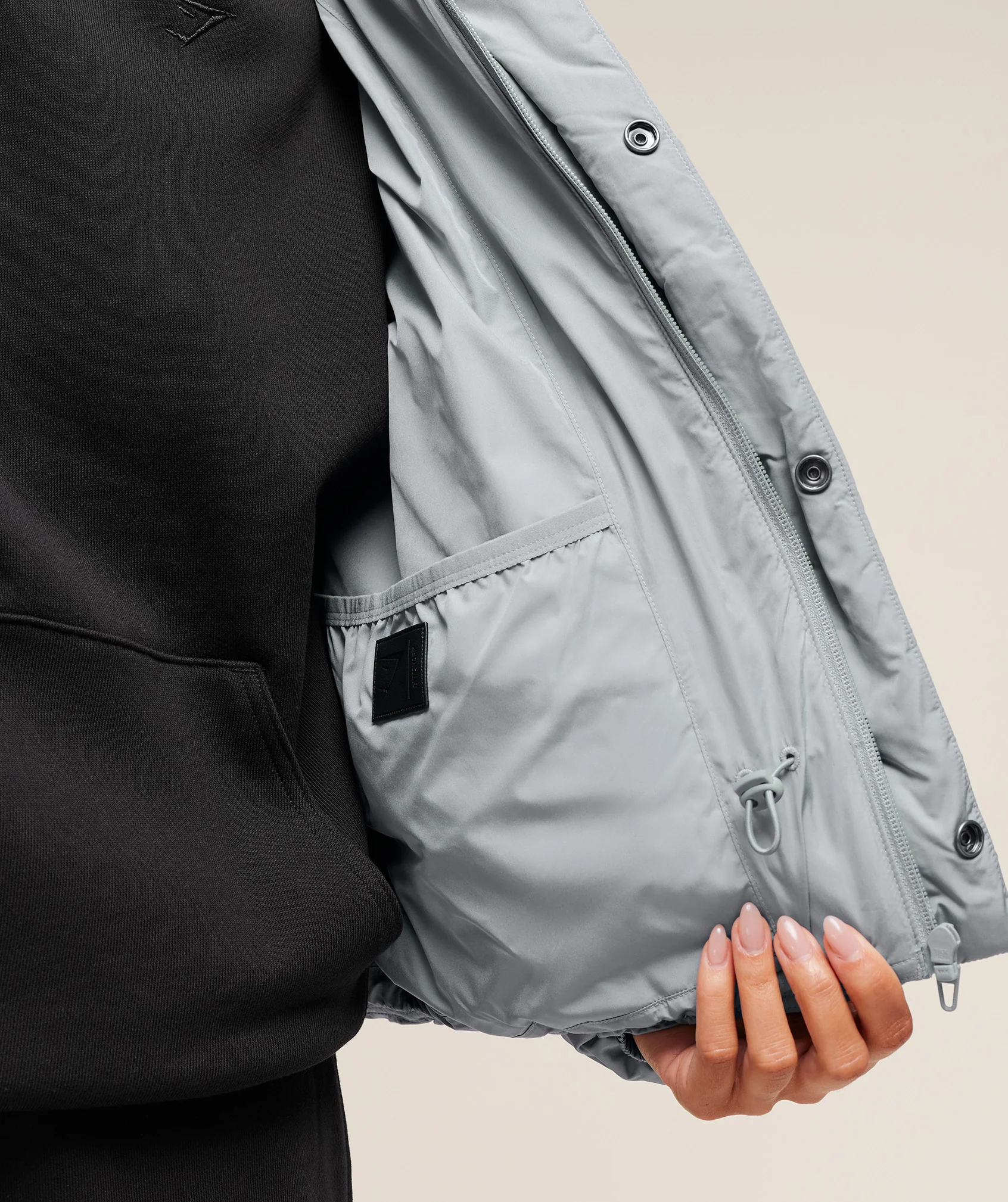 Gymshark Puffer Jacket - Denim Grey - Image 6