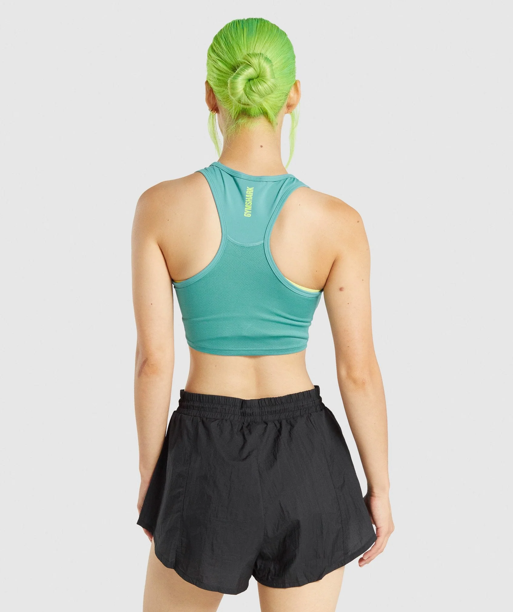 Gymshark Pulse Crop Tank - Teal - Image 2