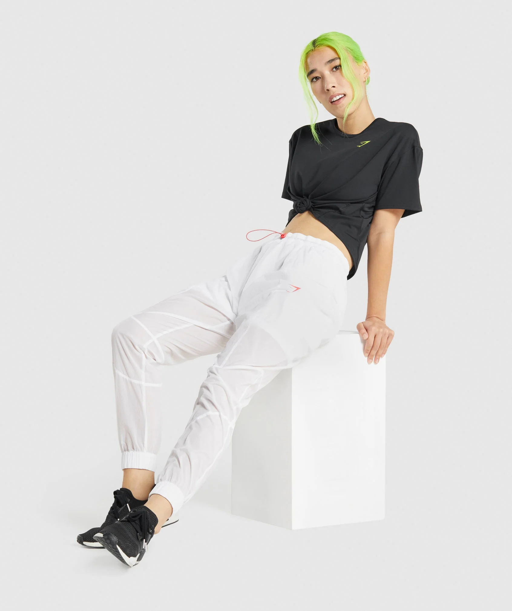Gymshark Pulse Woven Joggers - White - Image 4