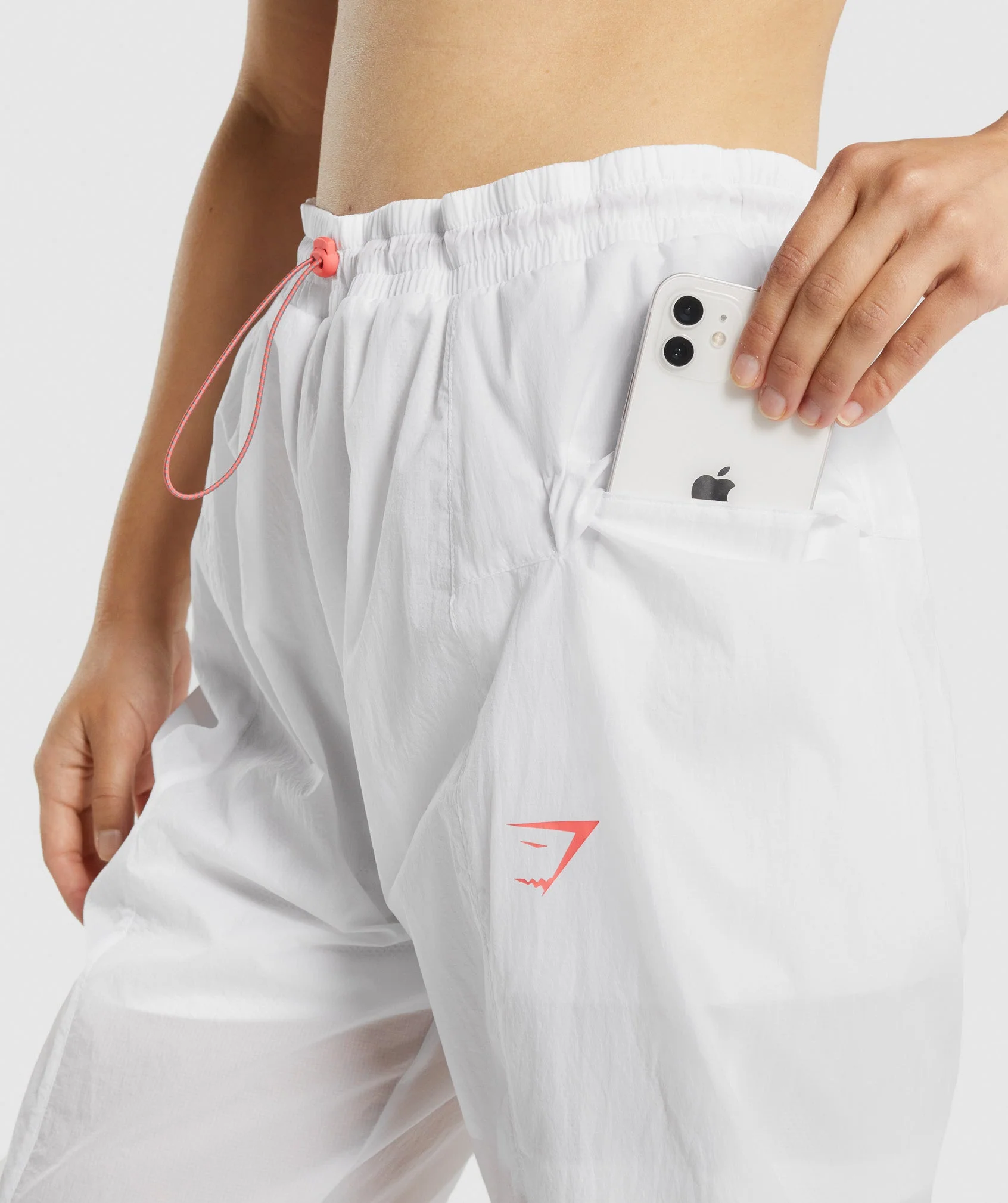 Gymshark Pulse Woven Joggers - White - Image 5