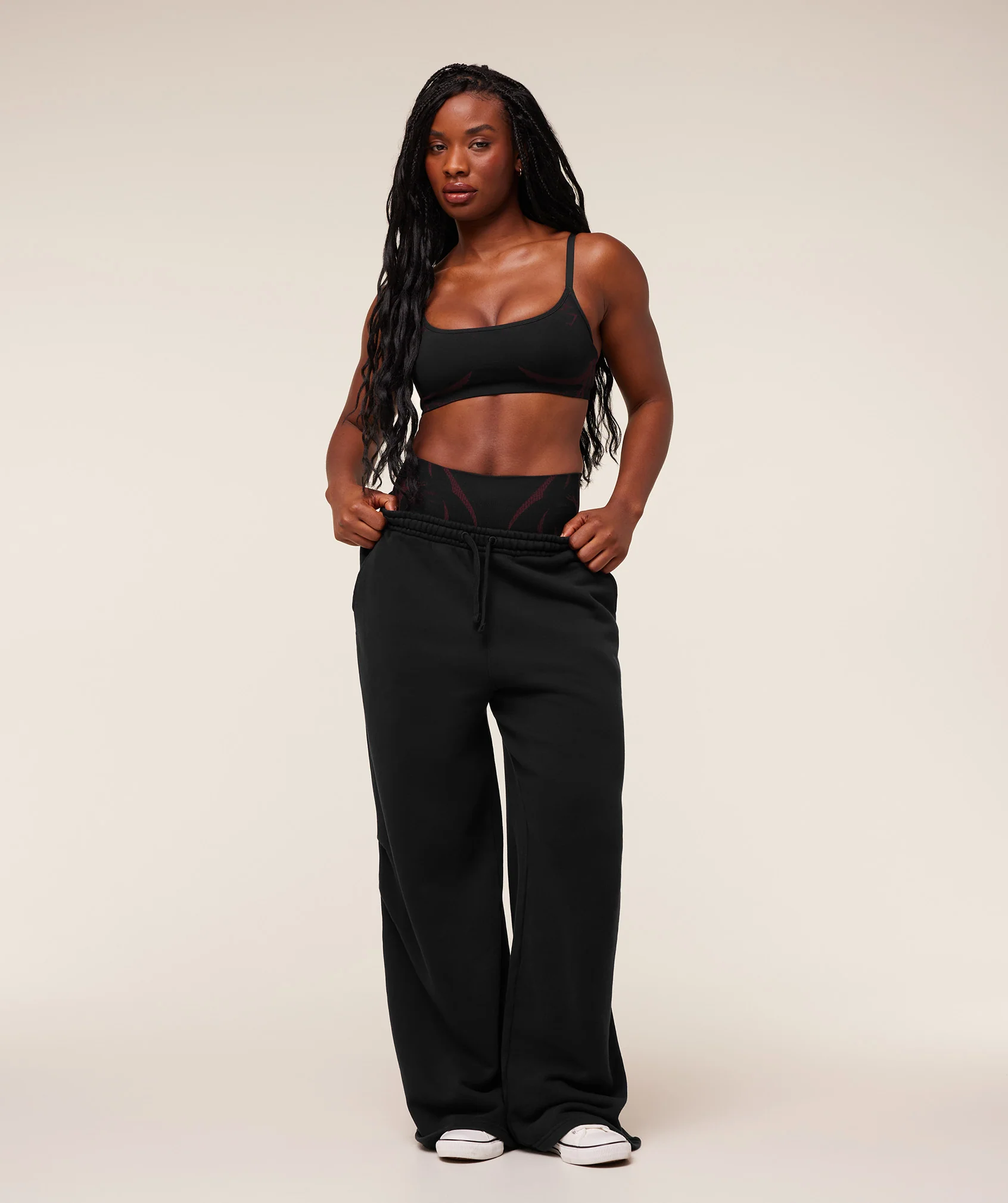 Gymshark Pump Cover Structured Fleece Pant - Black/Wash - Image 5