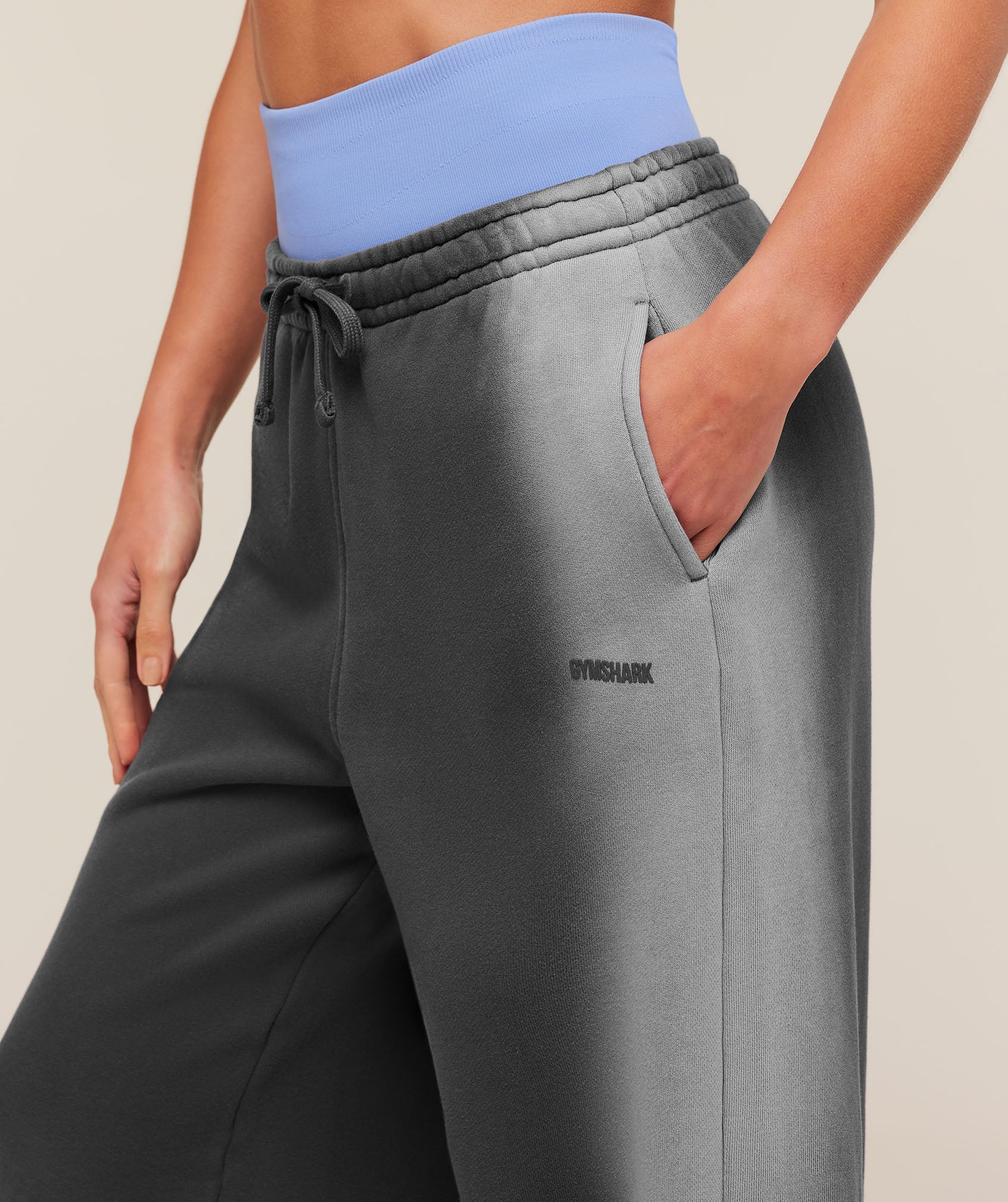 Gymshark Pump Washed Straight Leg Joggers - Onyx Grey/Stratus Grey - Image 5