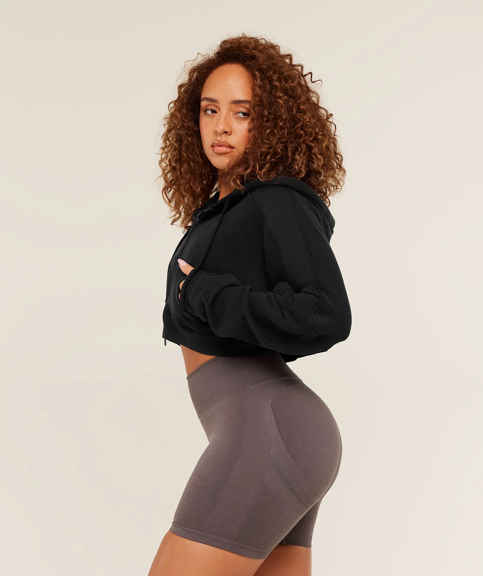 Gymshark Pump Zip Through Hoodie - Black/Wash - Image 3
