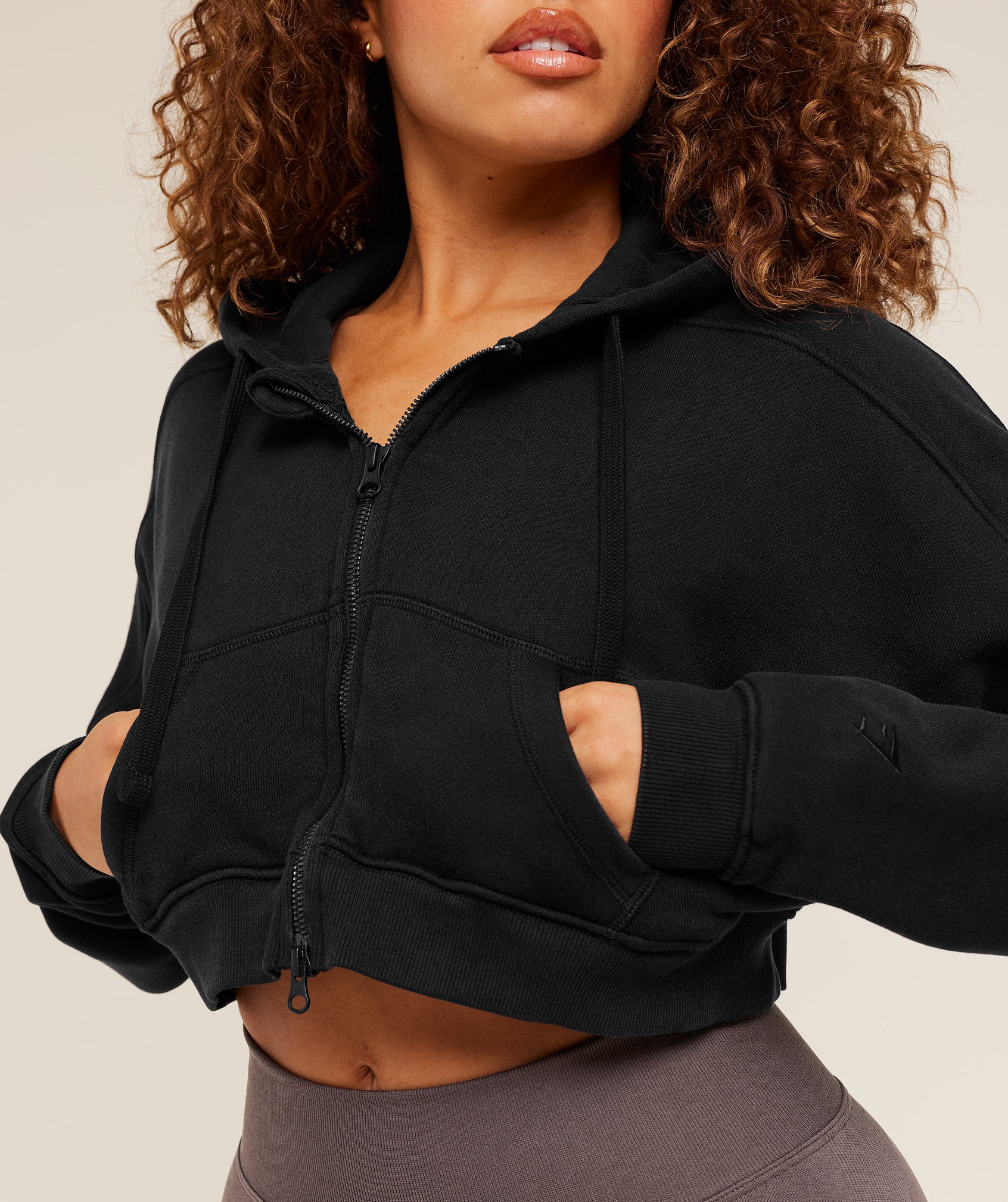 Gymshark Pump Zip Through Hoodie - Black/Wash - Image 5