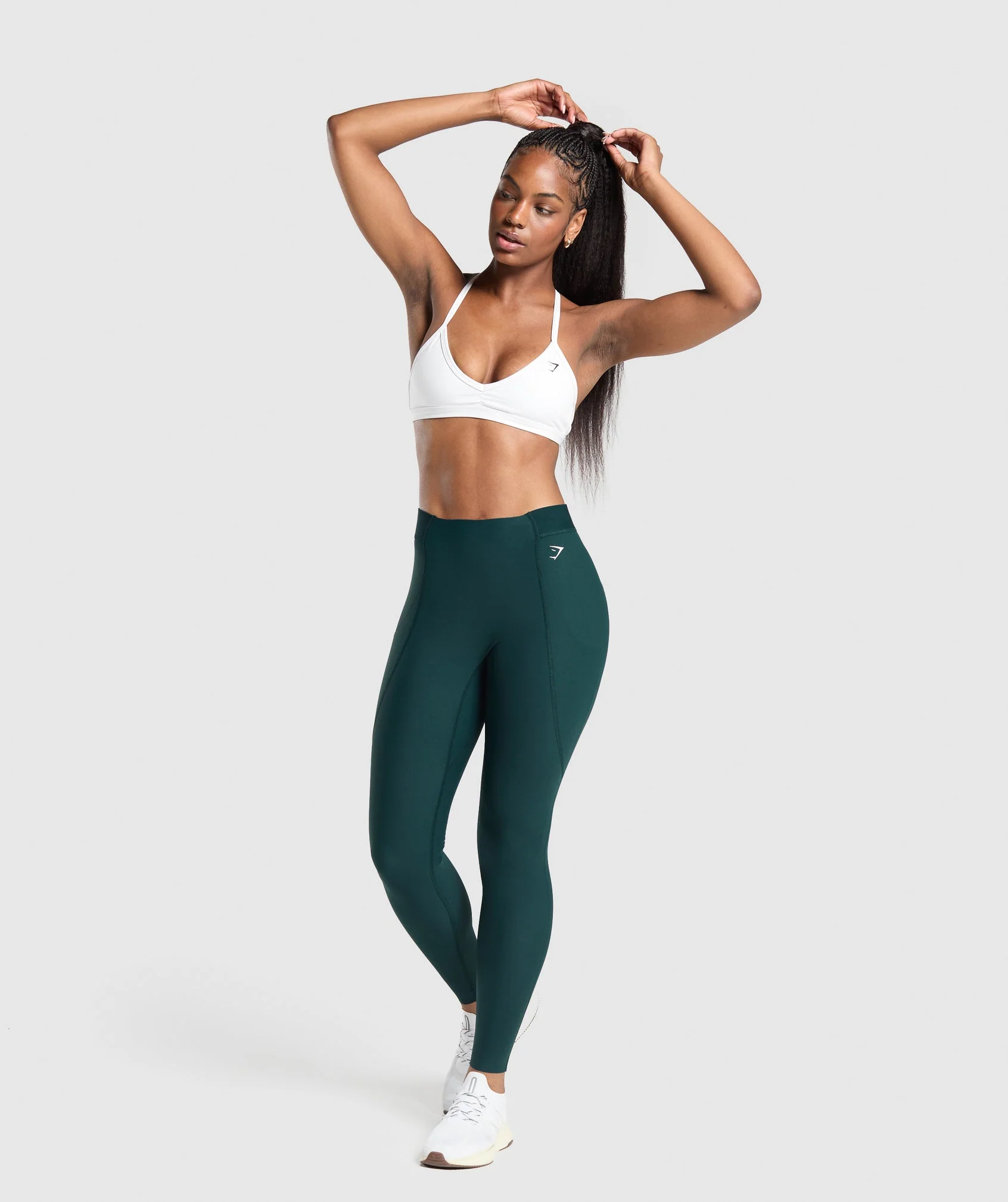 Gymshark Raw Cut Leggings - Strong Teal - Image 4