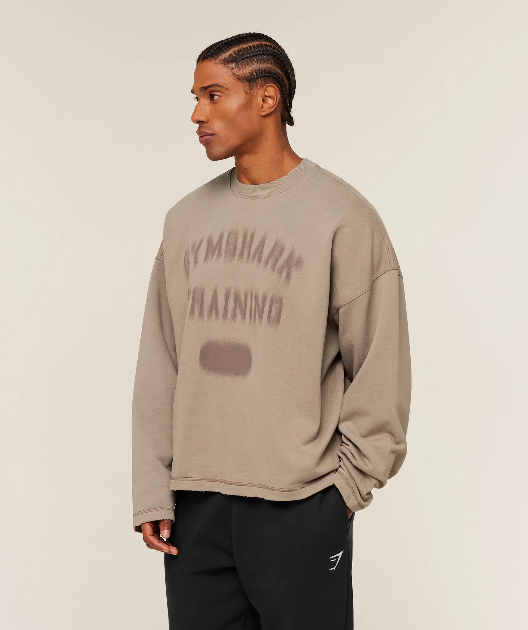 Gymshark Re-Rack Crew Neck Pullover - Lifestyle Brown - Image 3