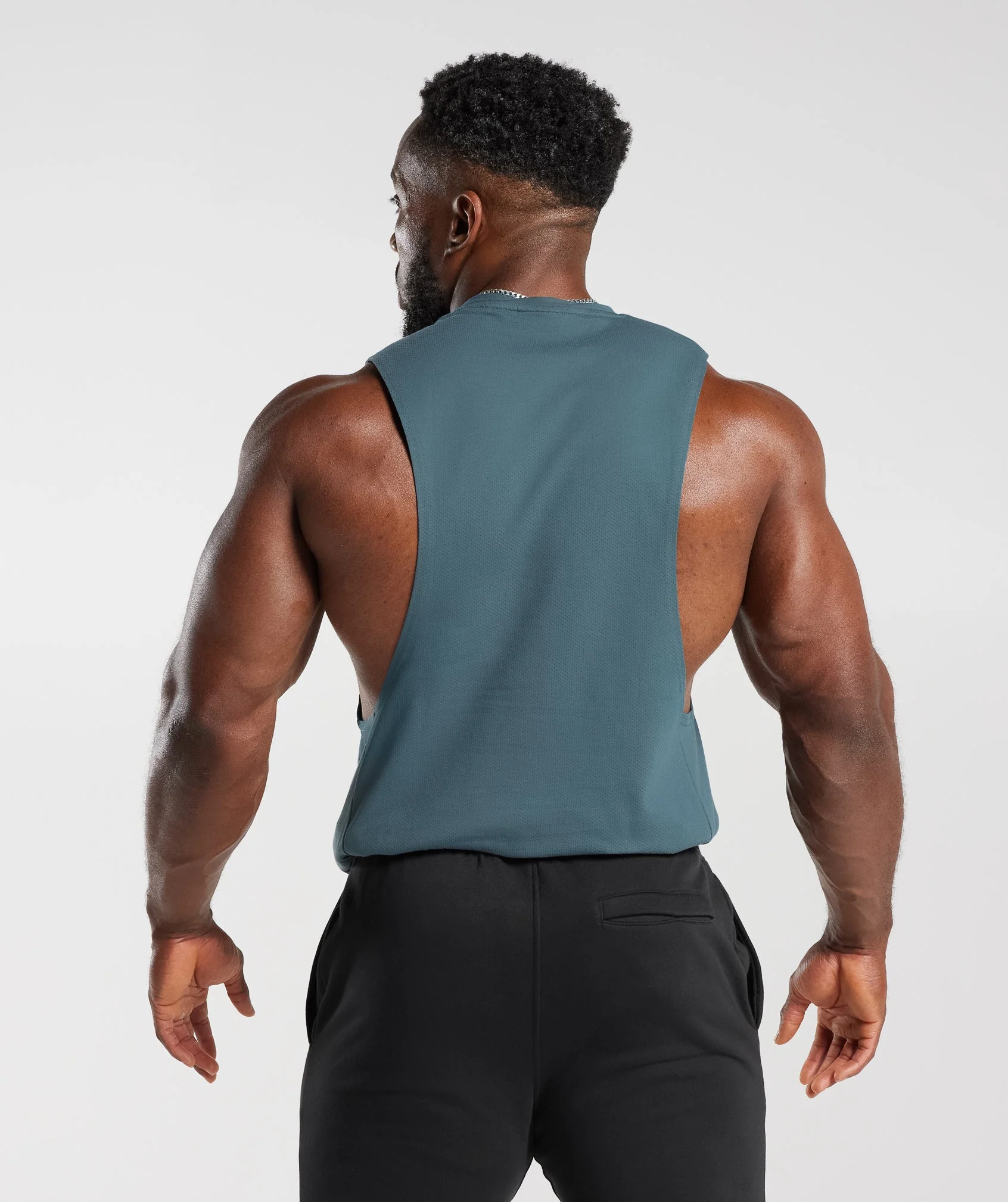 Gymshark React Drop Arm Tank - Denim Teal - Image 2