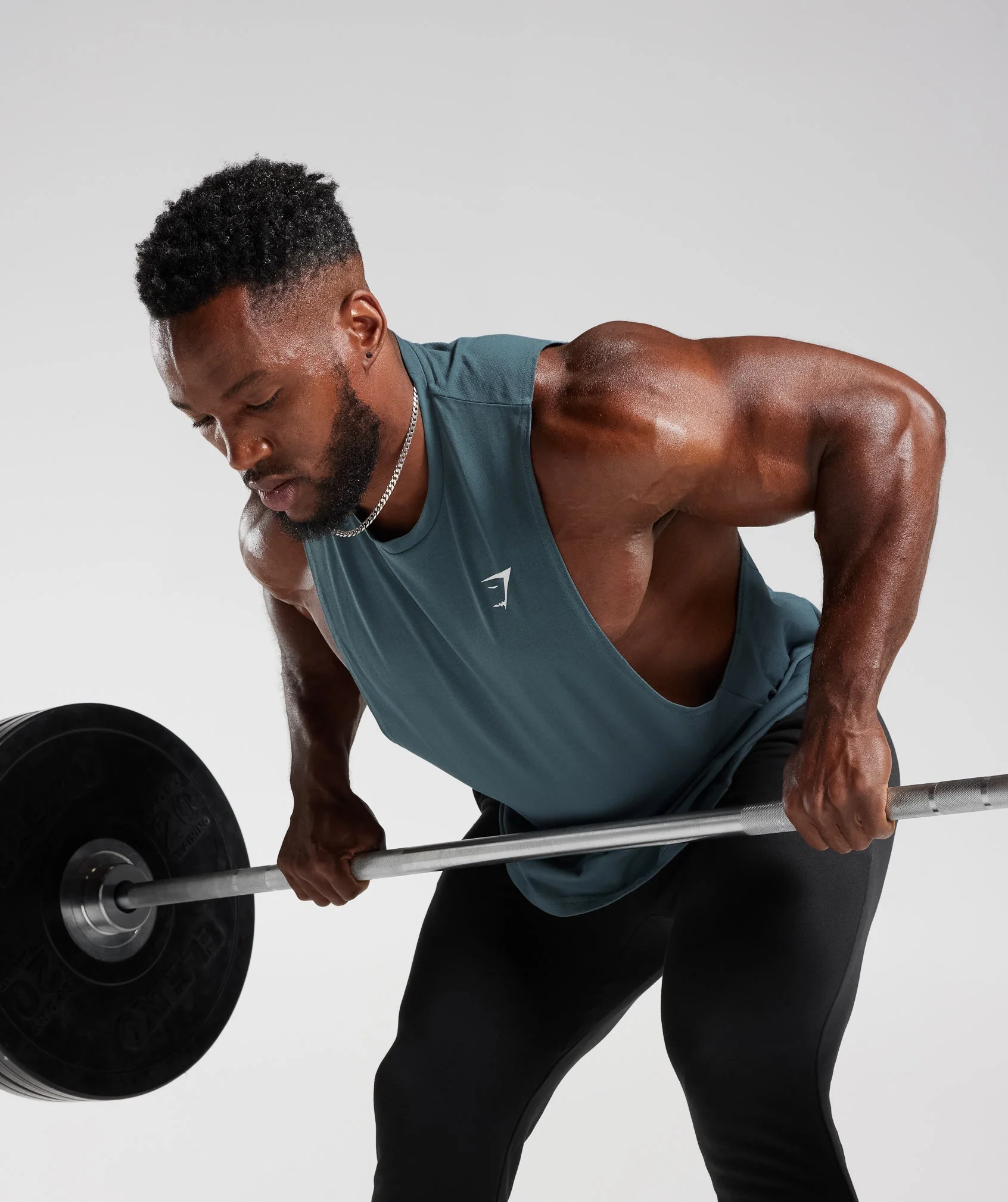 Gymshark React Drop Arm Tank - Denim Teal - Image 4