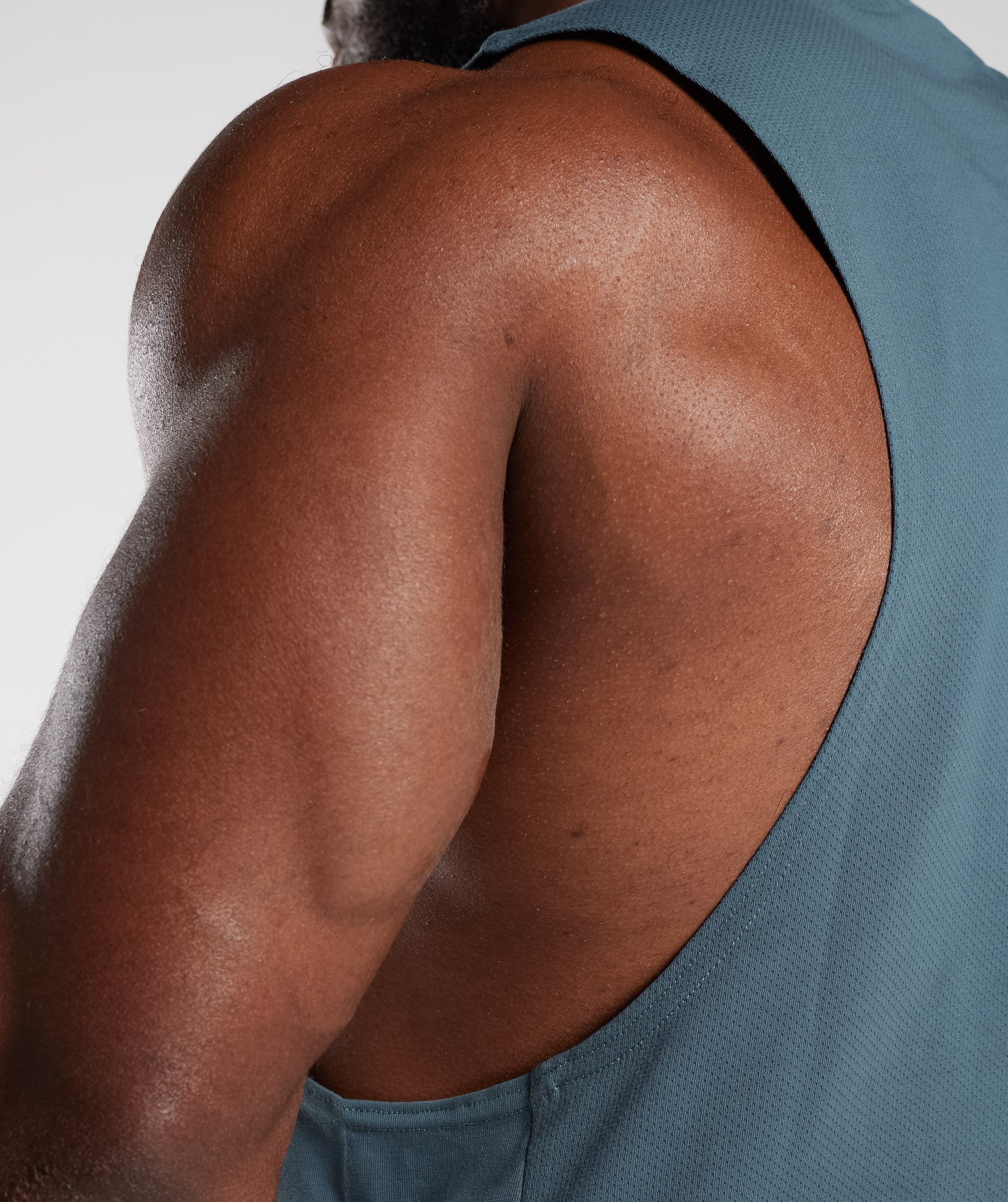 Gymshark React Drop Arm Tank - Denim Teal - Image 5