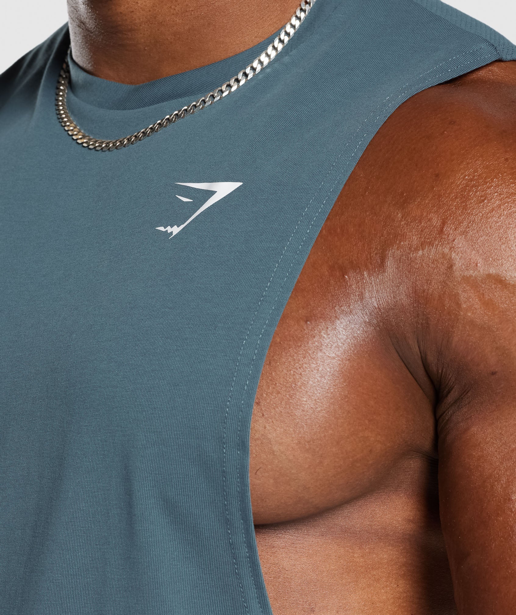 Gymshark React Drop Arm Tank - Denim Teal - Image 6