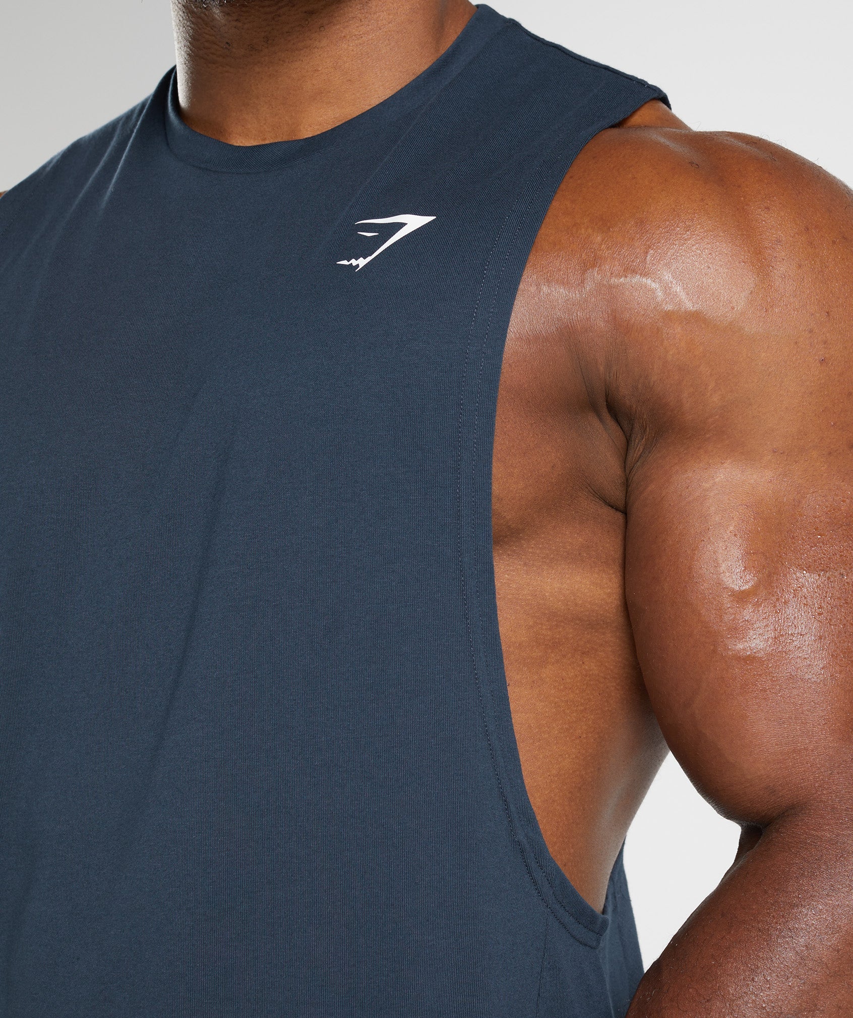 Gymshark React Drop Arm Tank - Navy - Image 6