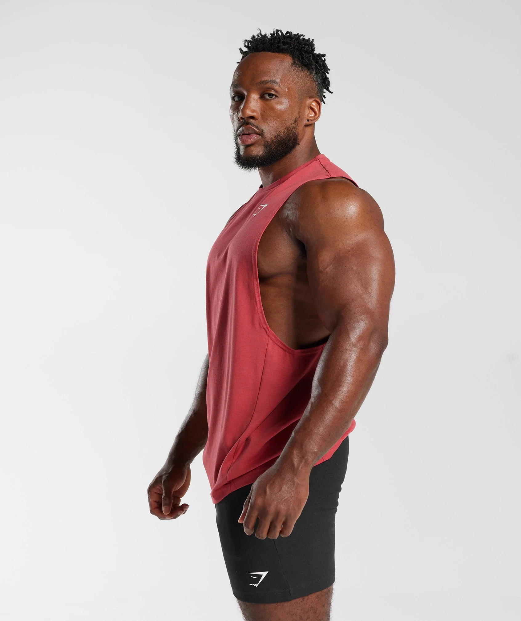 Gymshark React Drop Arm Tank - Sundried Red - Image 3