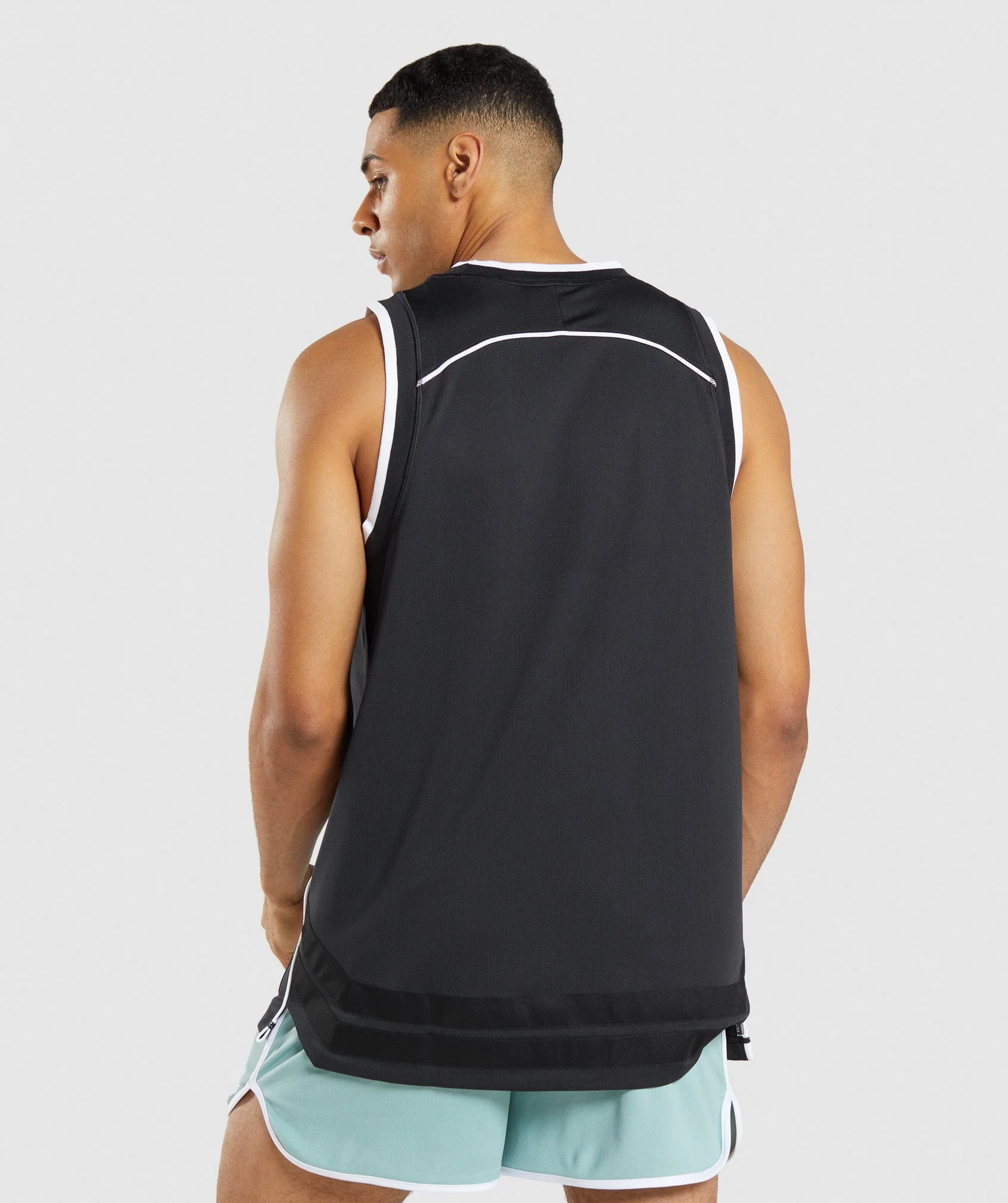 Gymshark Recess Basketball Tank - Black/White - Image 2