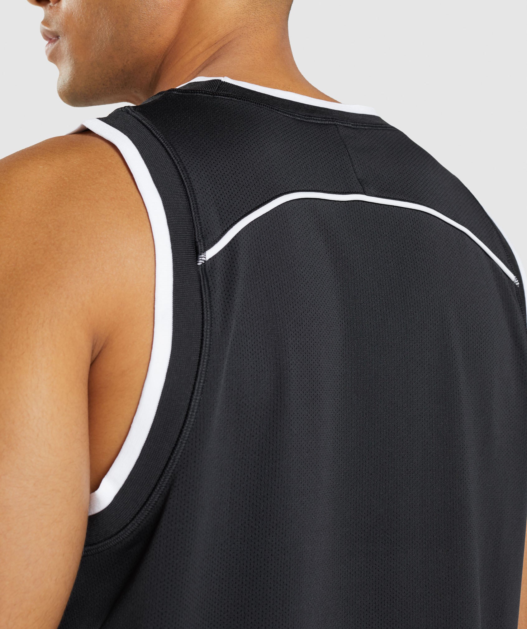 Gymshark Recess Basketball Tank - Black/White - Image 5