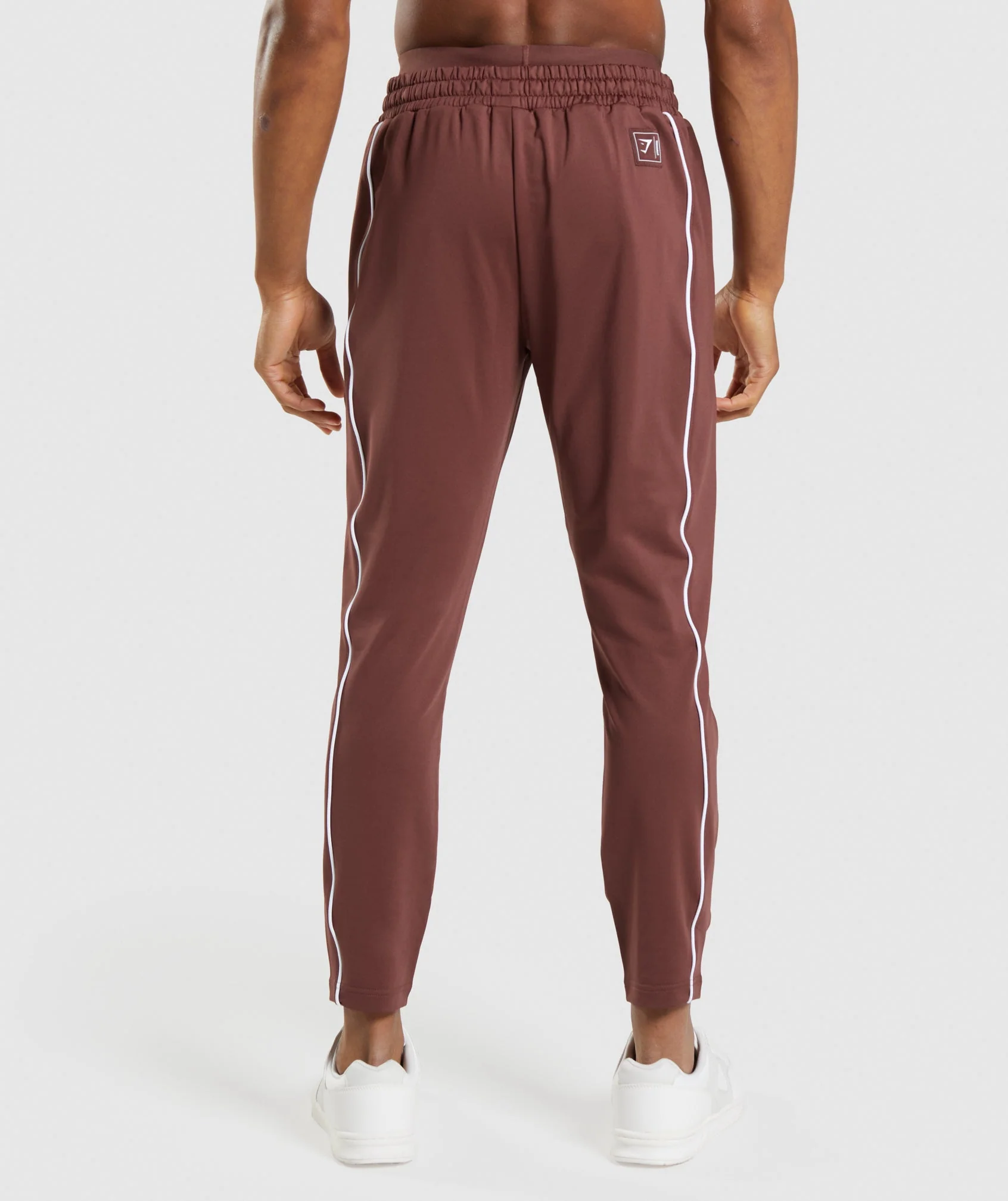 Gymshark Recess Joggers - Cherry Brown/White - Image 2