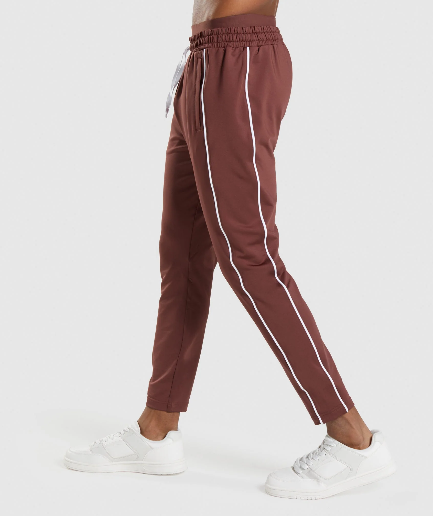 Gymshark Recess Joggers - Cherry Brown/White - Image 3