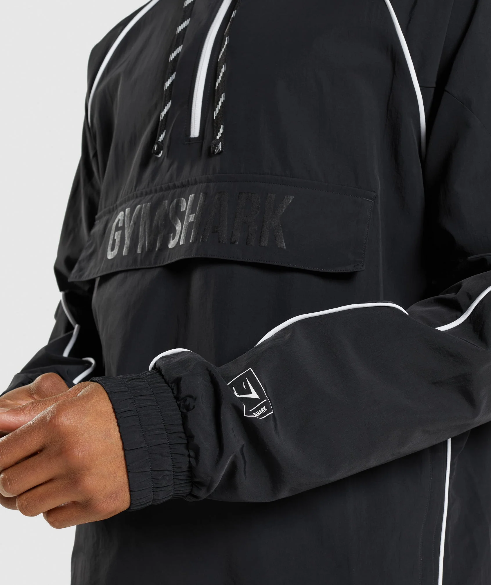 Gymshark Recess Lightweight Jacket - Black/White - Image 6