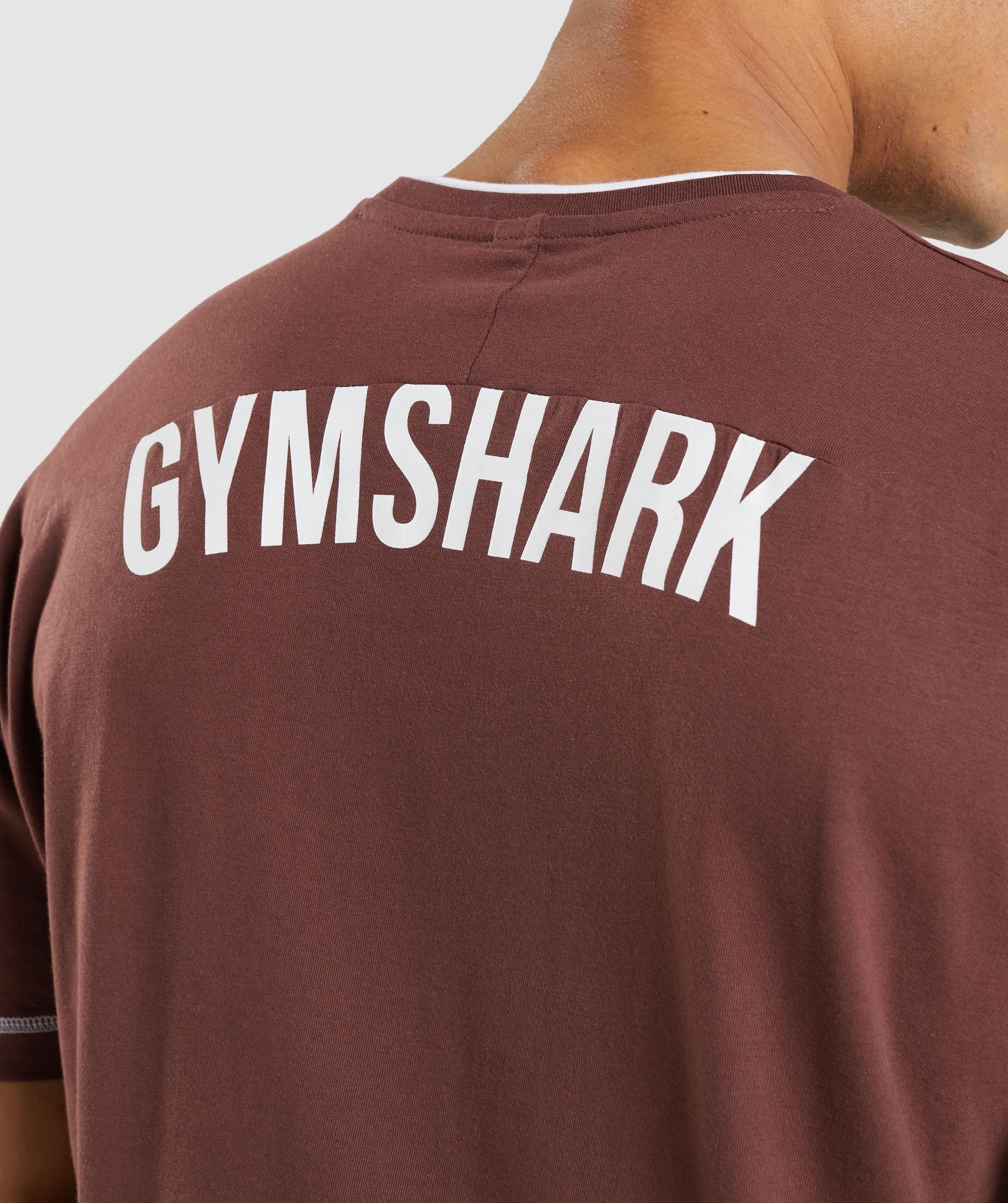 Gymshark Recess T-Shirt - Cherry Brown/White - Image 5