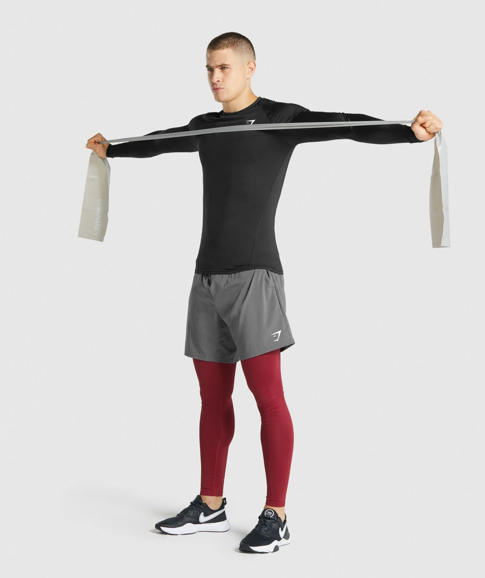 Gymshark Recovery Bands 3pk - Light Grey/Charcoal/Black - Image 2
