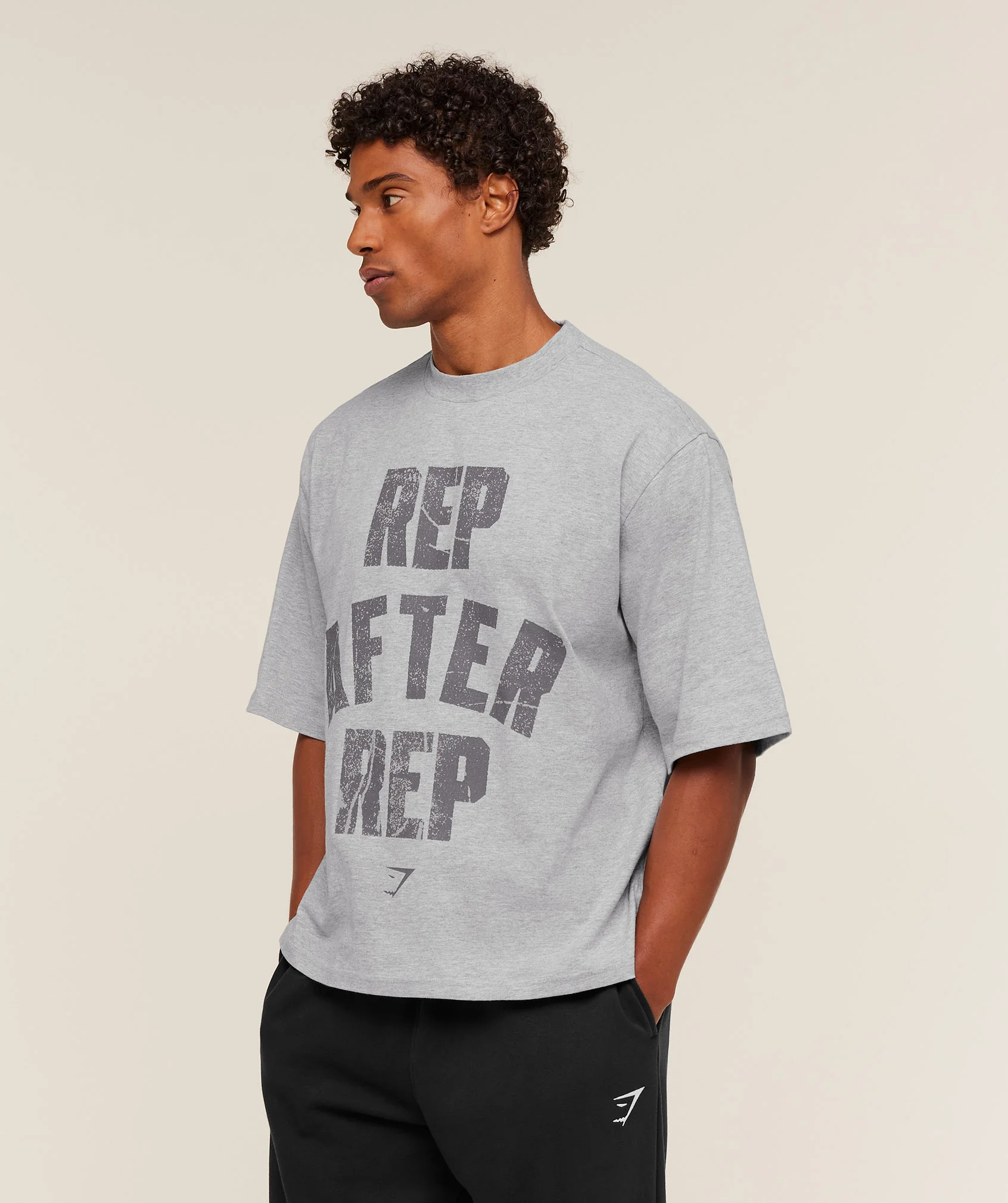 Gymshark Rep After Rep T-Shirt - Light Grey Core Marl - Image 3