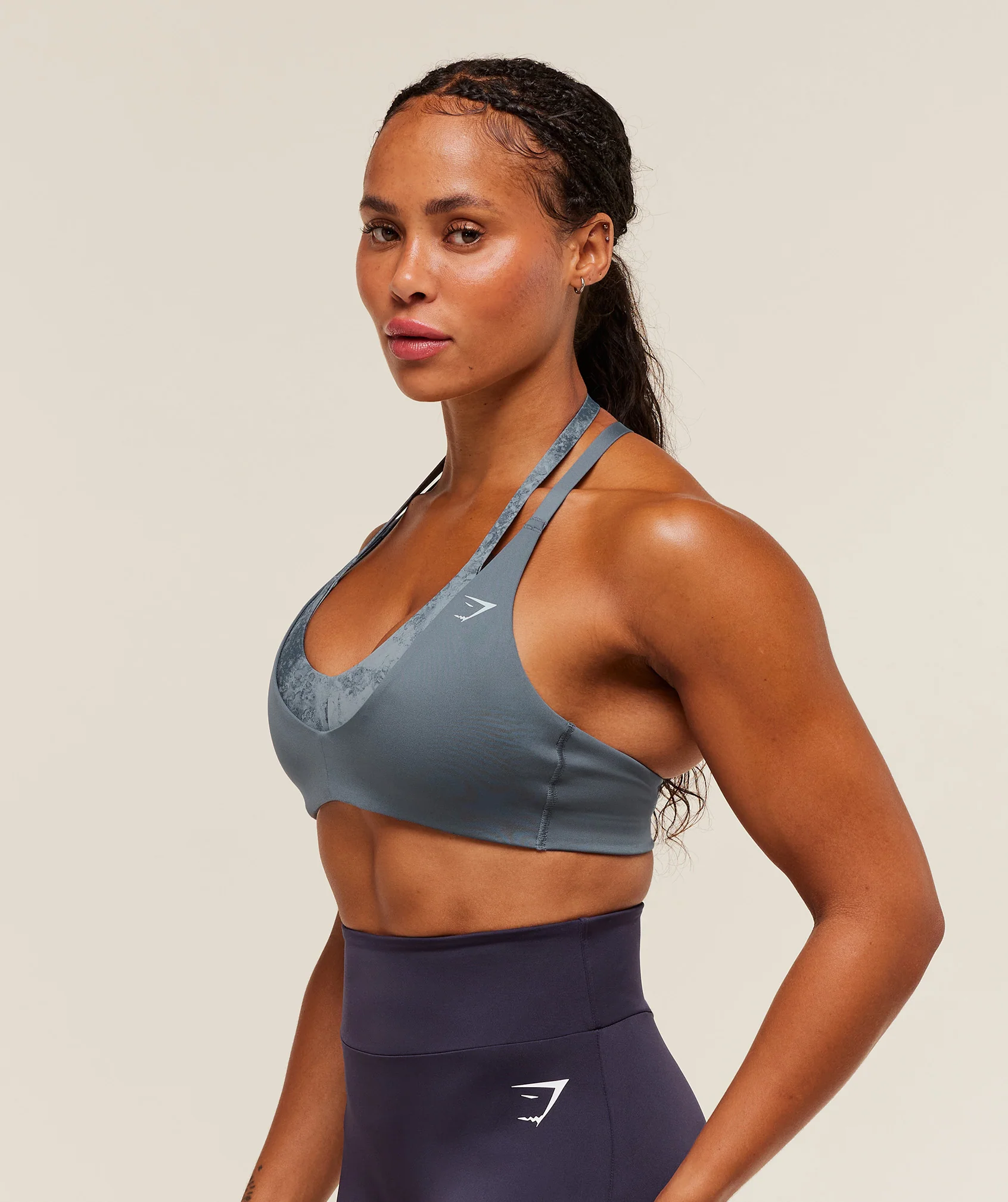Gymshark Reps T Back Sports bRa - Iron Blue/Pantone Midnight Navy - Image 3