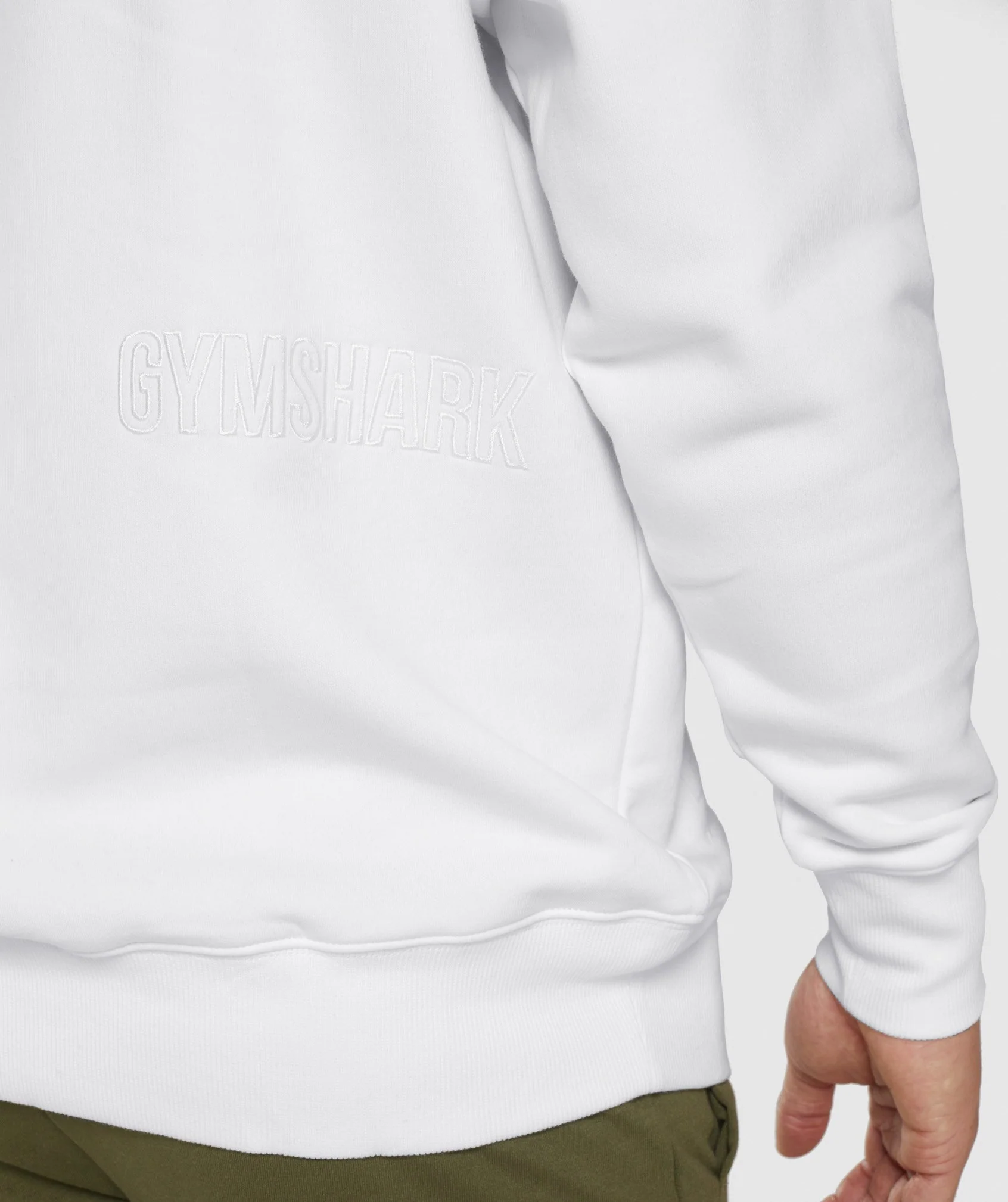 Gymshark Reset Unisex Crew Sweatshirt - White - Image 4