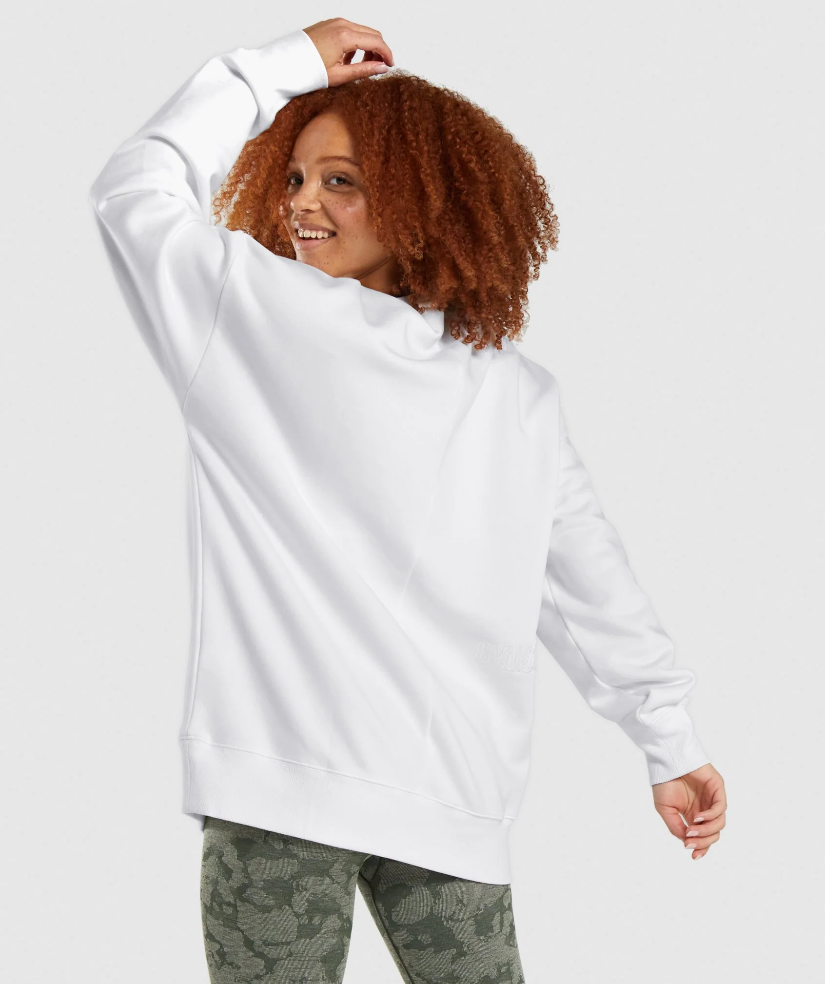 Gymshark Reset Unisex Crew Sweatshirt - White - Image 5