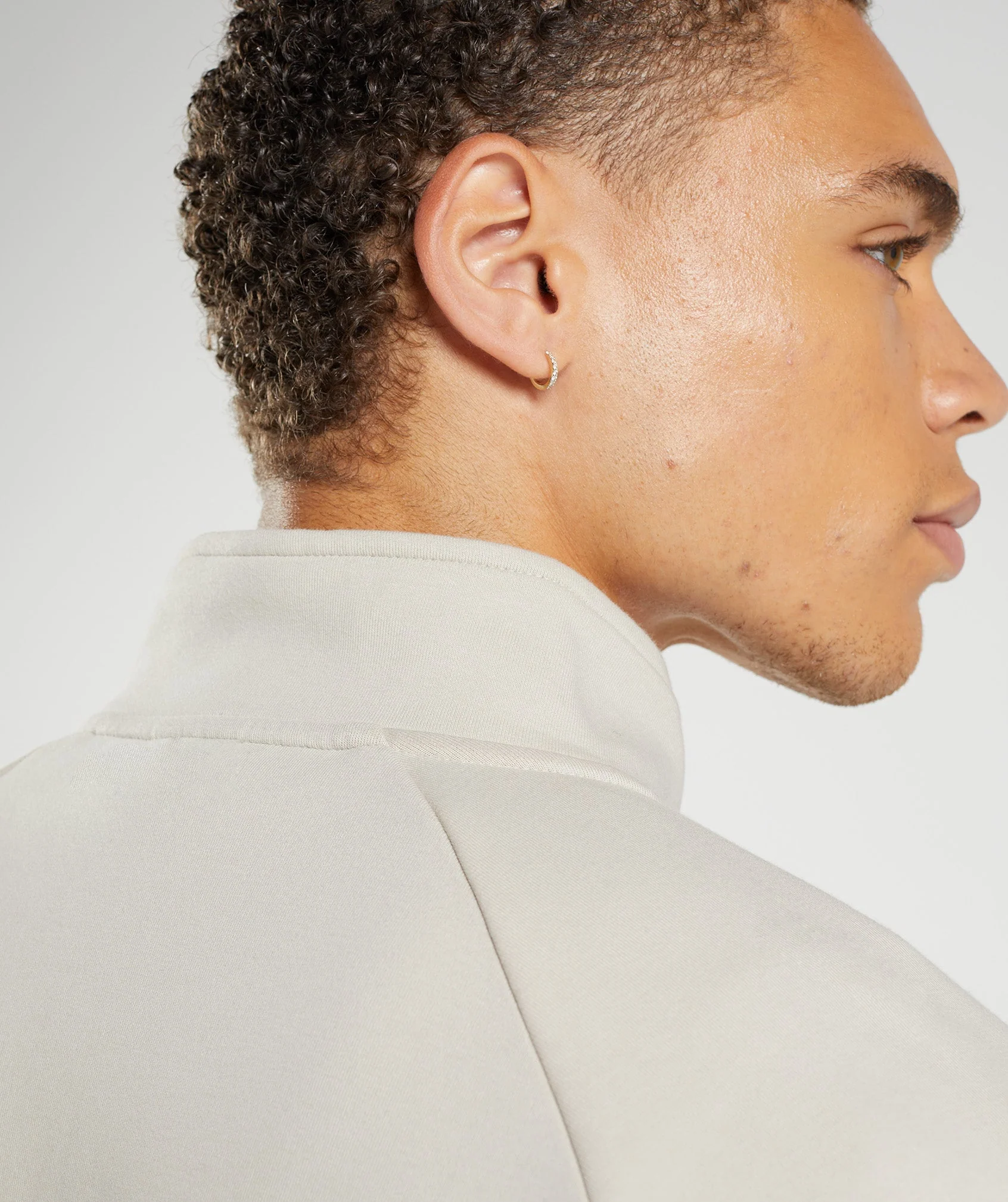 Gymshark Rest Day 1/4 Zip - Pebble Grey - Image 2